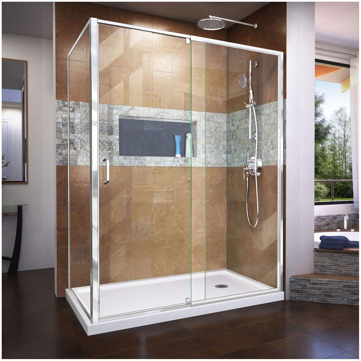 Flex 34.5" x 72" Rectangle Pivot Shower Enclosure