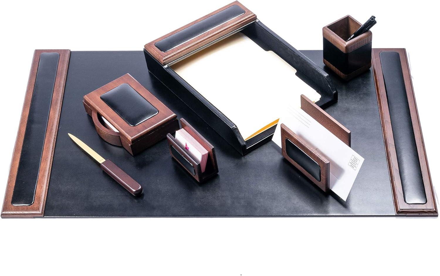 Dacasso Leather Desk Organizer Set