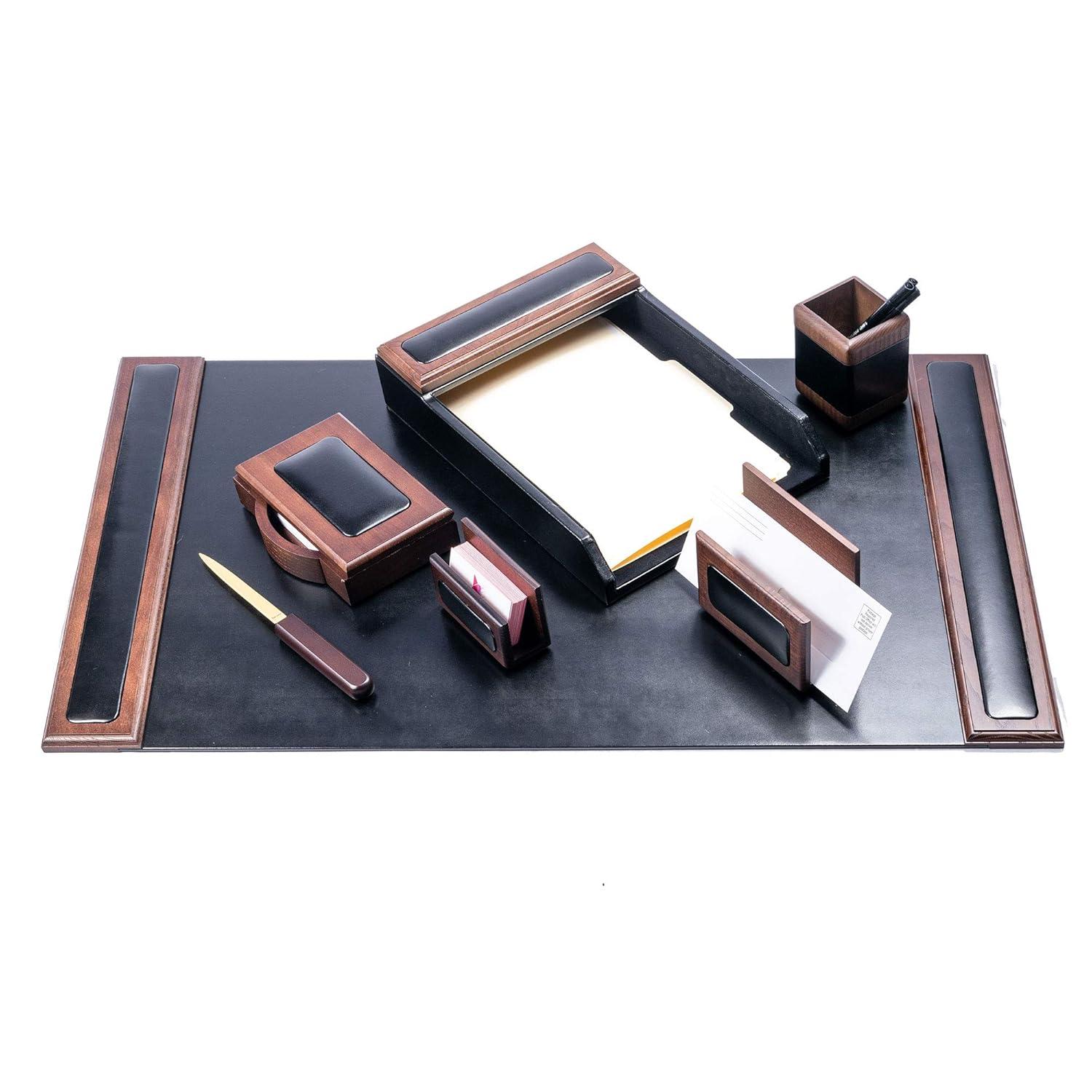Dacasso Leather Desk Organizer Set