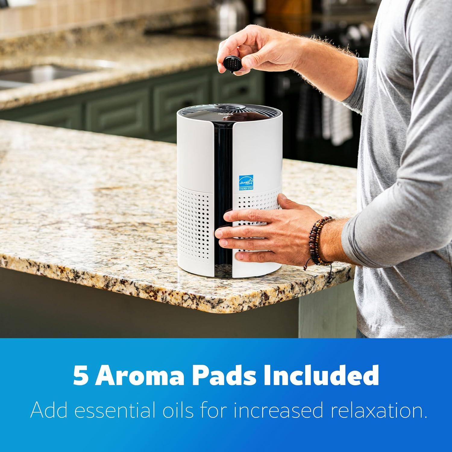 Invenitiah Kenmore PM1010 Air Purifiers For Bedroom Up To 348 Sq.Foot With H13 True HEPA Filter, Child Lock, Sleep Mode And Ambient Light For Small Rooms