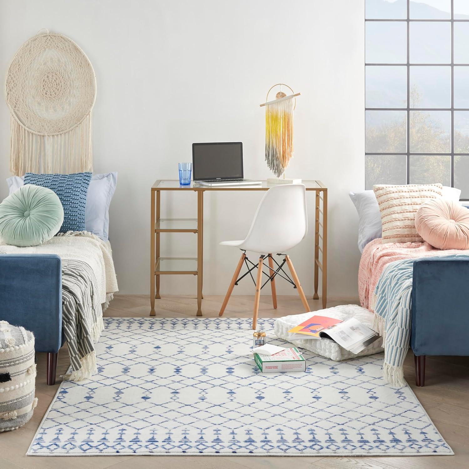 Nourison Whimsicle WHS02 Indoor only Area Rug - Ivory 6' x 9'