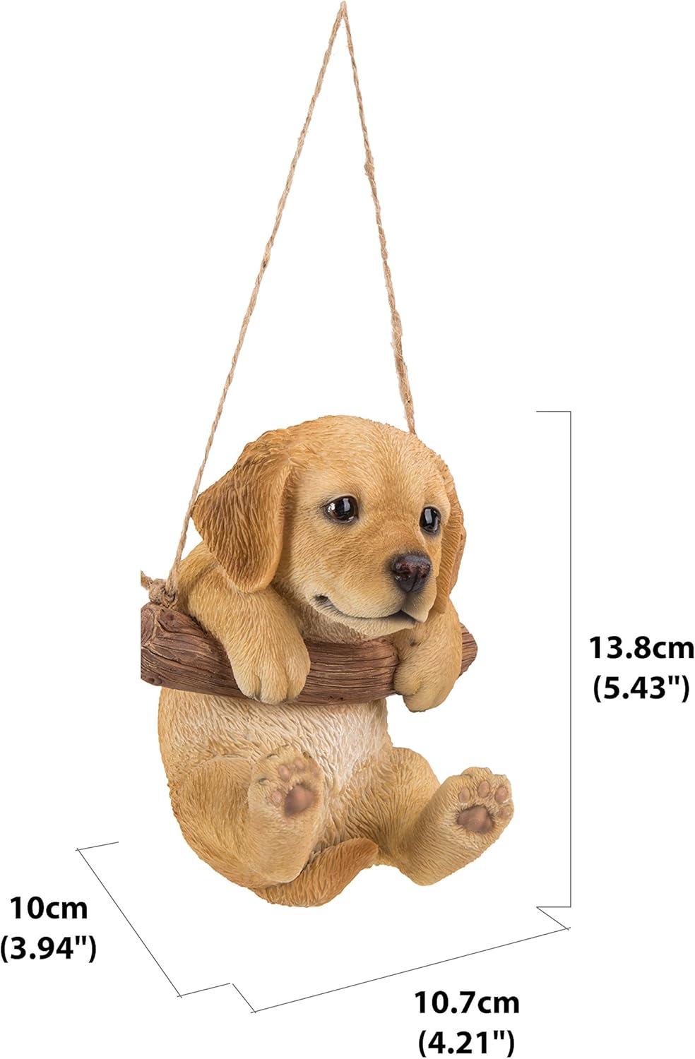 Hi-Line Gift Ltd. Hanging Golden Retriever Puppy Statue