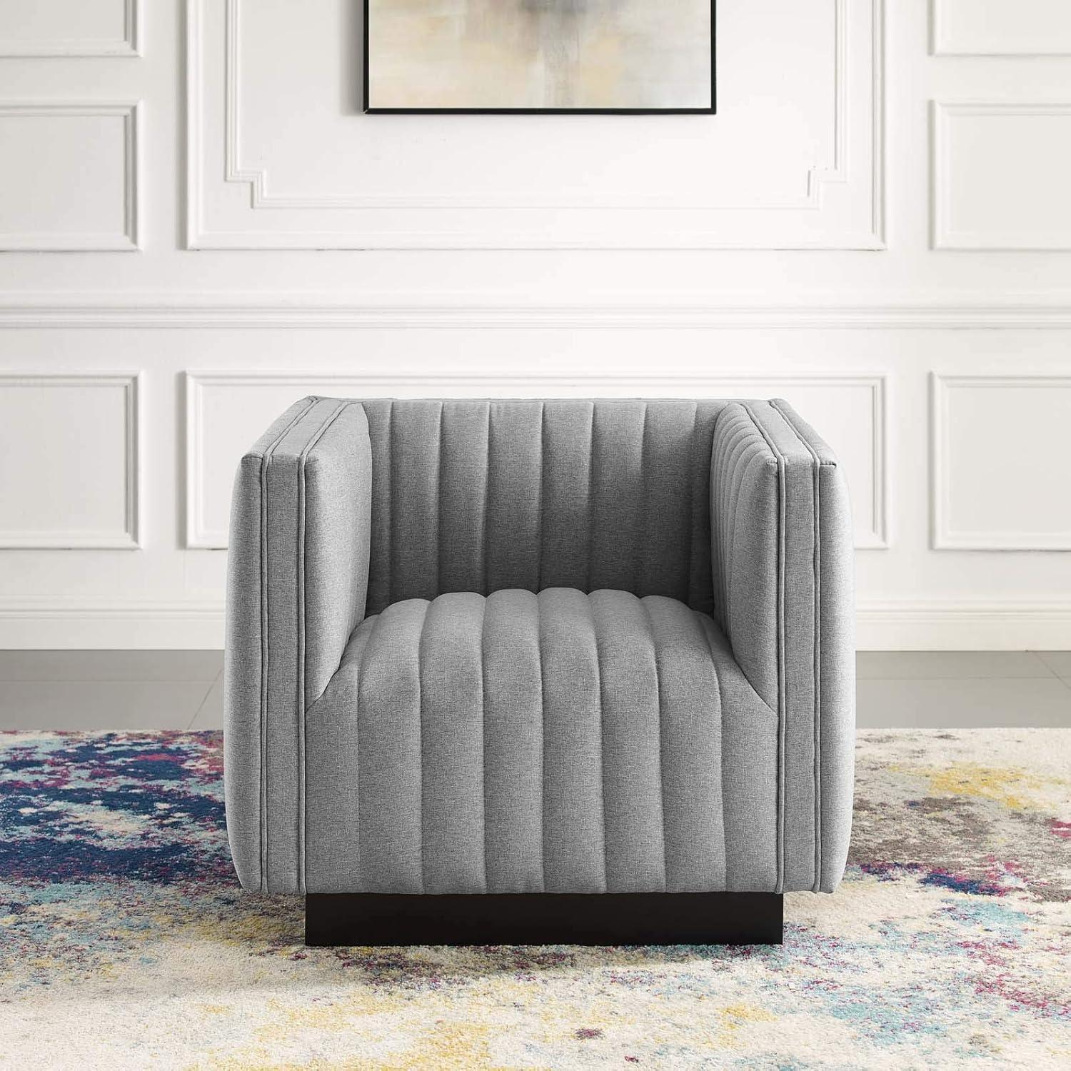 Modway Conjure Channel Tufted Performance Velvet Accent Armchair