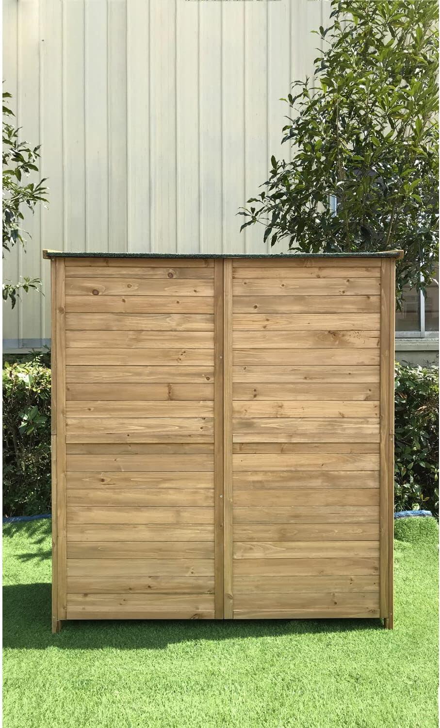 5 ft. W x 1 ft. 5 in. D Solid Wood Storage Shed