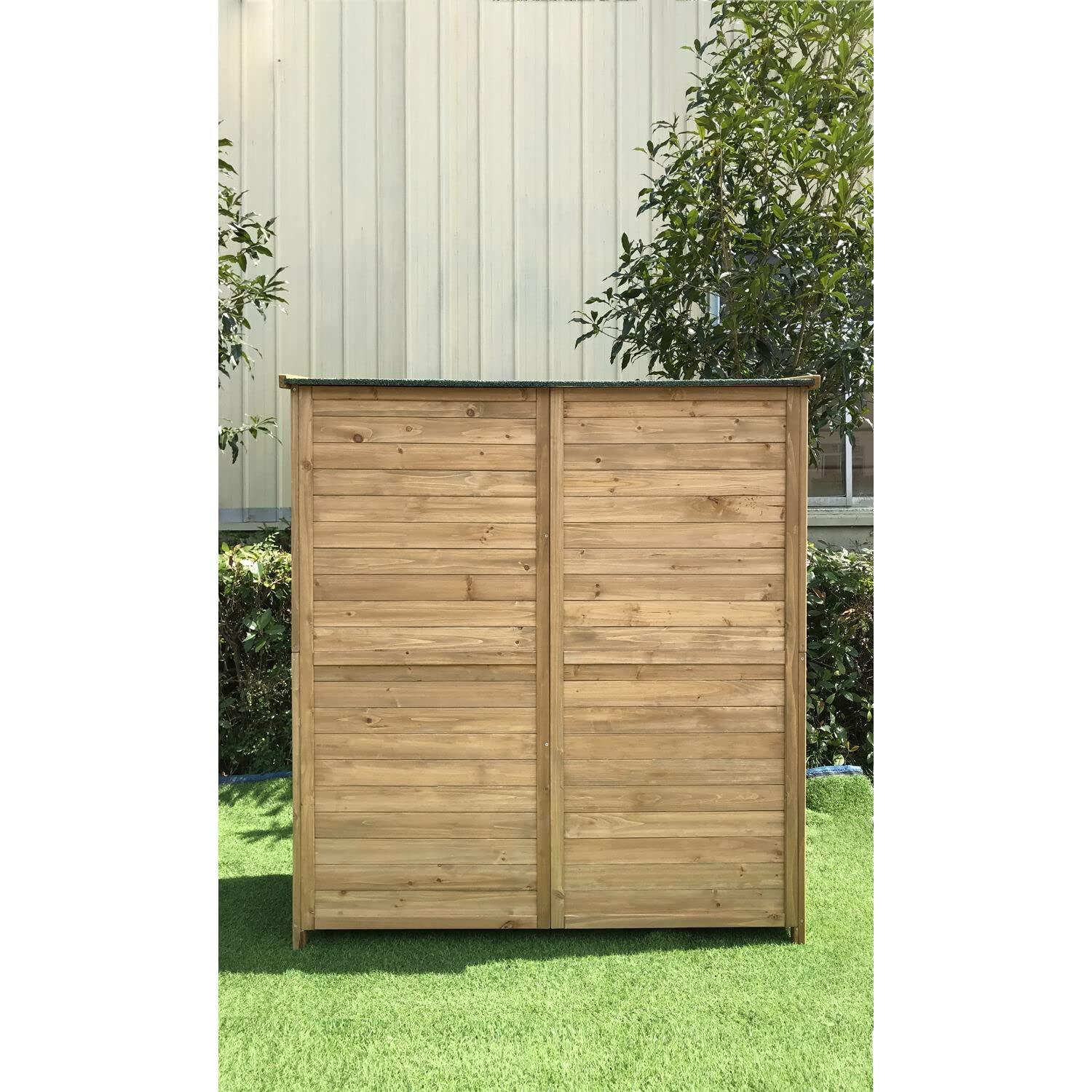 Hanover 5 ft. W x 1 ft. 5 in. D Solid Wood Storage Shed