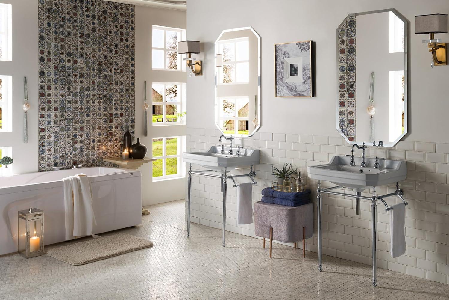 James Martin Vanities Wellington 24" Single Console Single Sink w/ Chrome Finish Stand