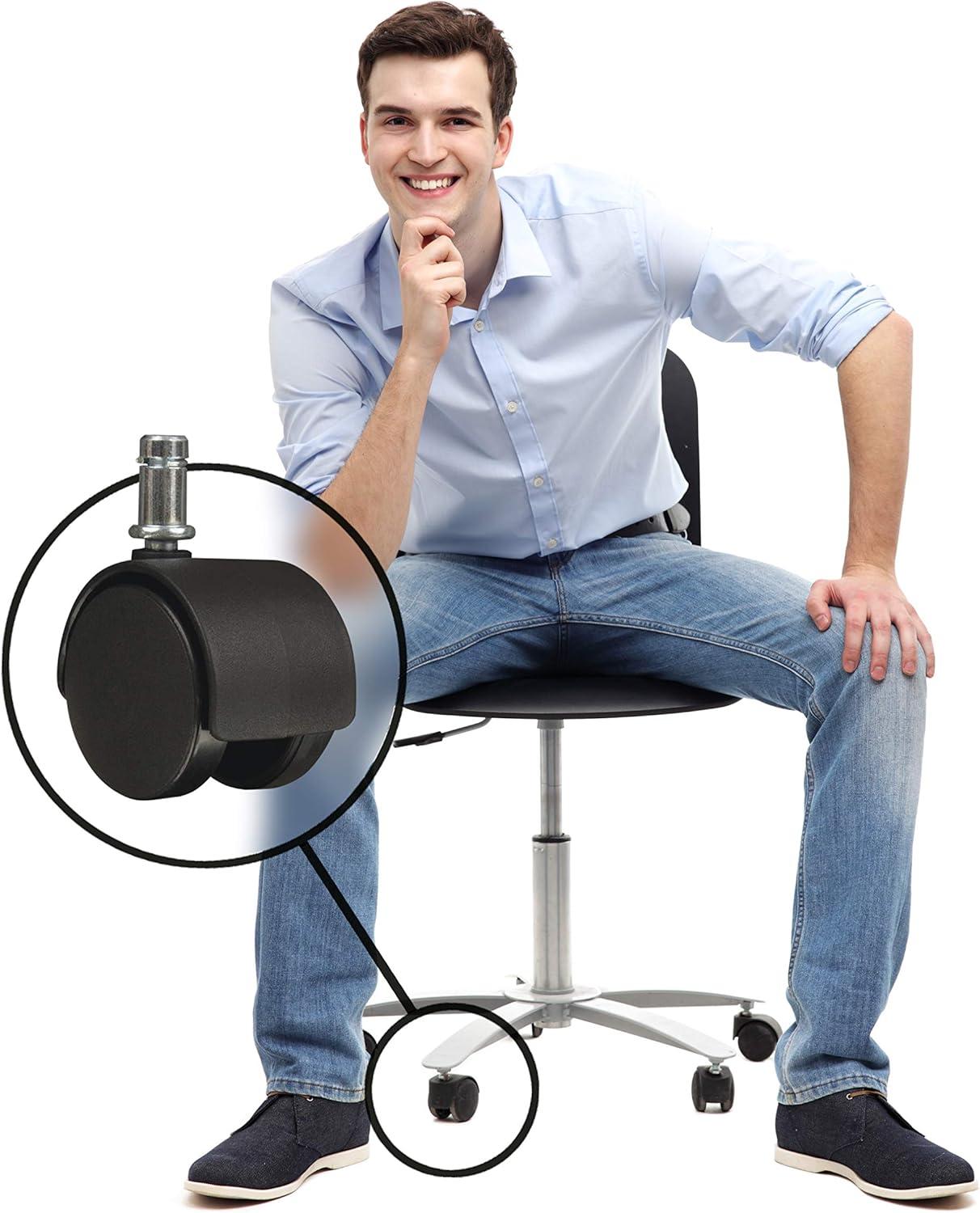 Slipstick 2" Office Chair Caster Wheel (Set of 5)