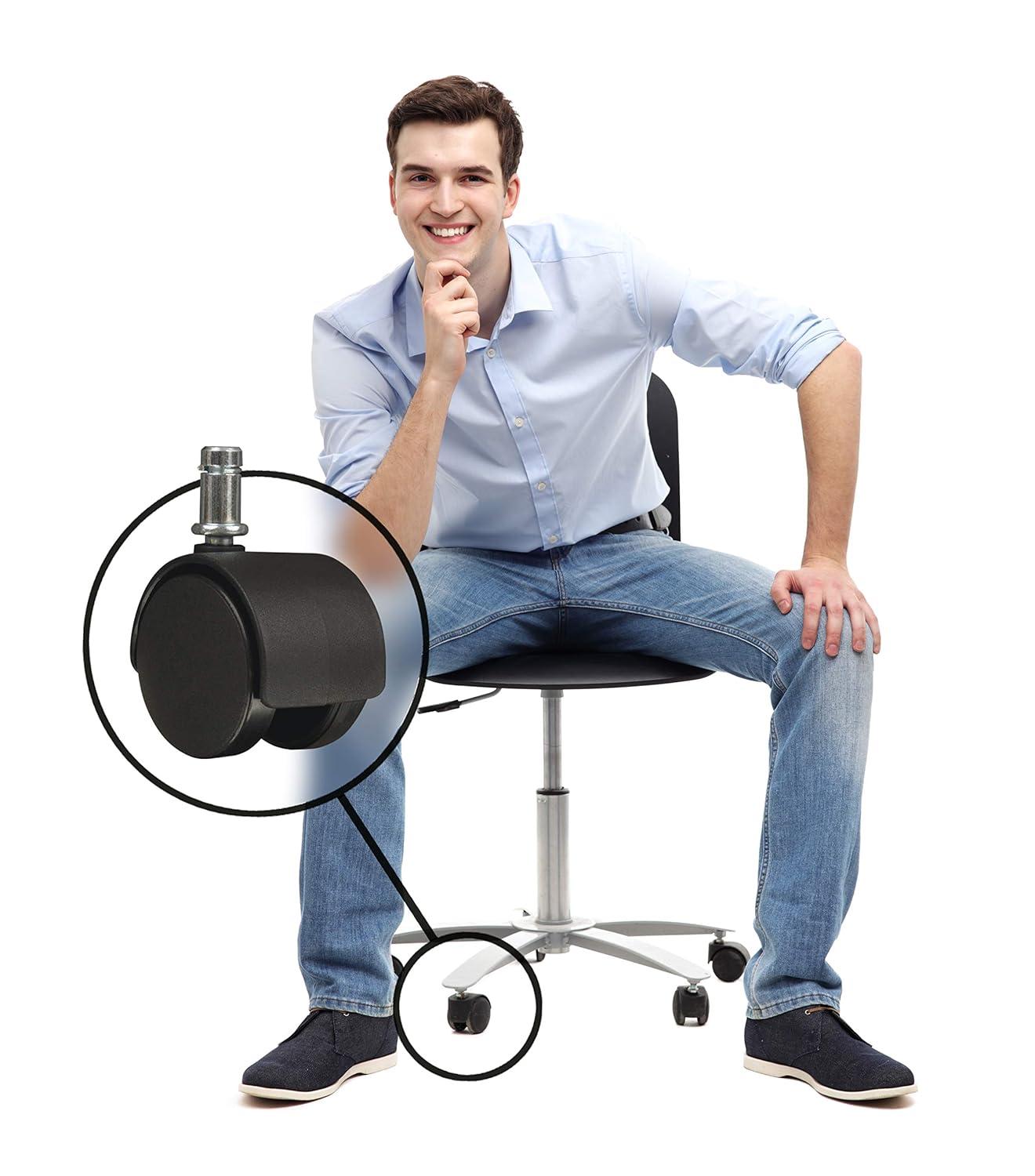 Slipstick 2" Office Chair Caster Wheel (Set of 5)