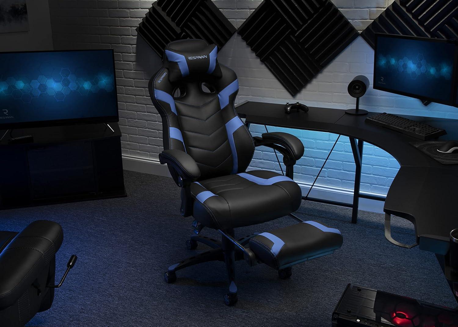 Respawn RESPAWN 110 Pro Gaming Chair - Gaming Chair with Footrest, Reclining Gaming Chair, Video Gaming Computer Desk Chair, Adjustable Desk Chair, Gaming Chairs For Adults With Headrest Pillow