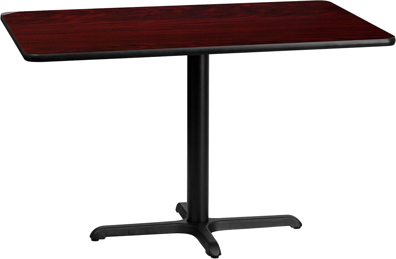 Mahogany Laminate Rectangular Dining Height Table