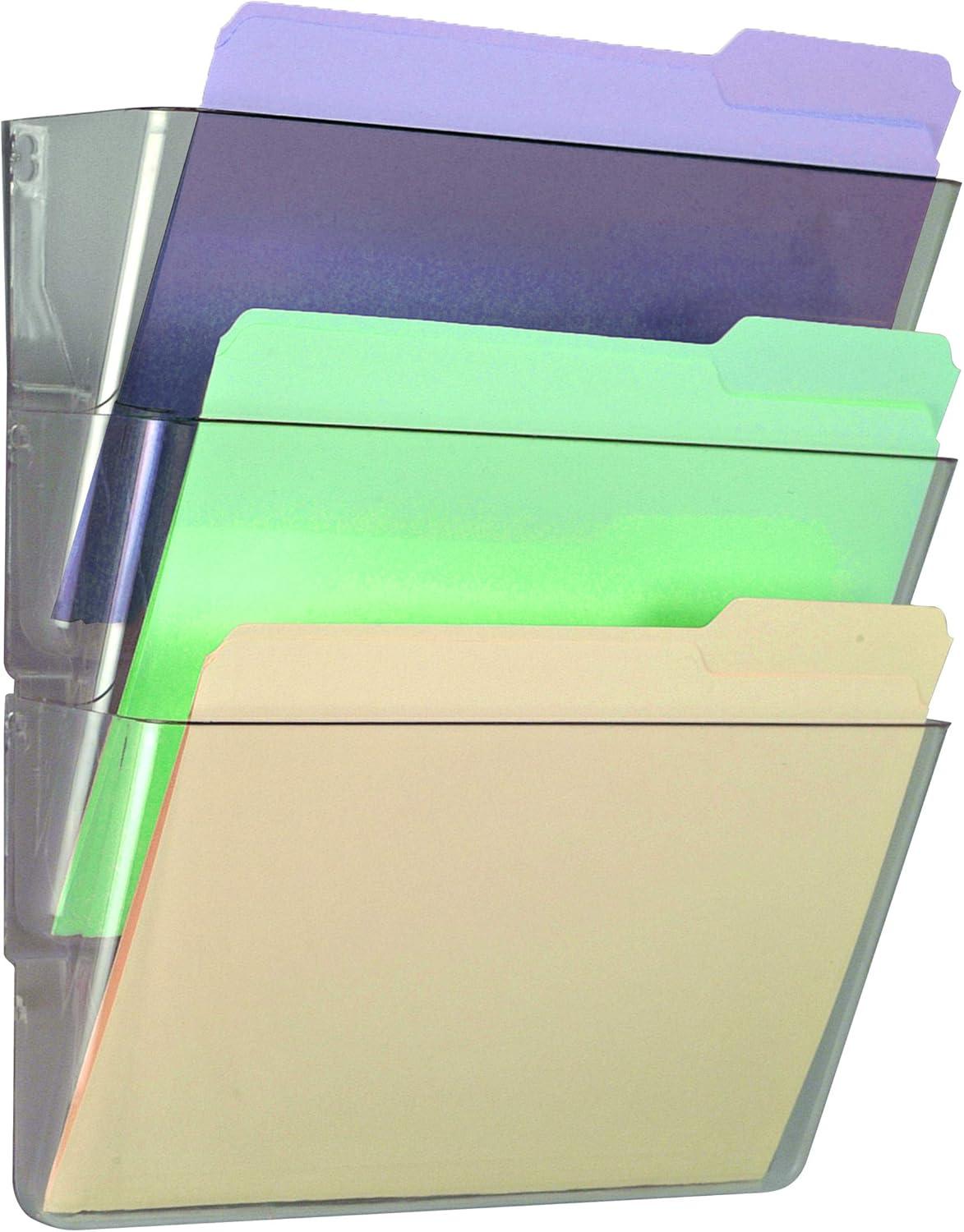 Officemate Wall Files, Letter/A4 Size, Clear, 3 Pack (21424)