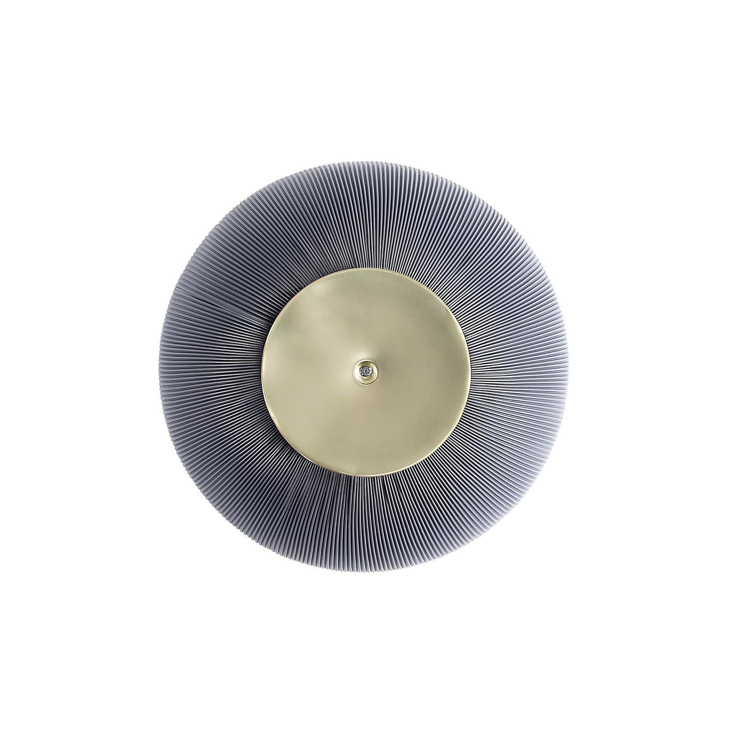 Manhattan Comfort 3pc Anderson Leatherette Upholstered Coffee Table and End Table Set: Gold Metal Finish, Round Shape