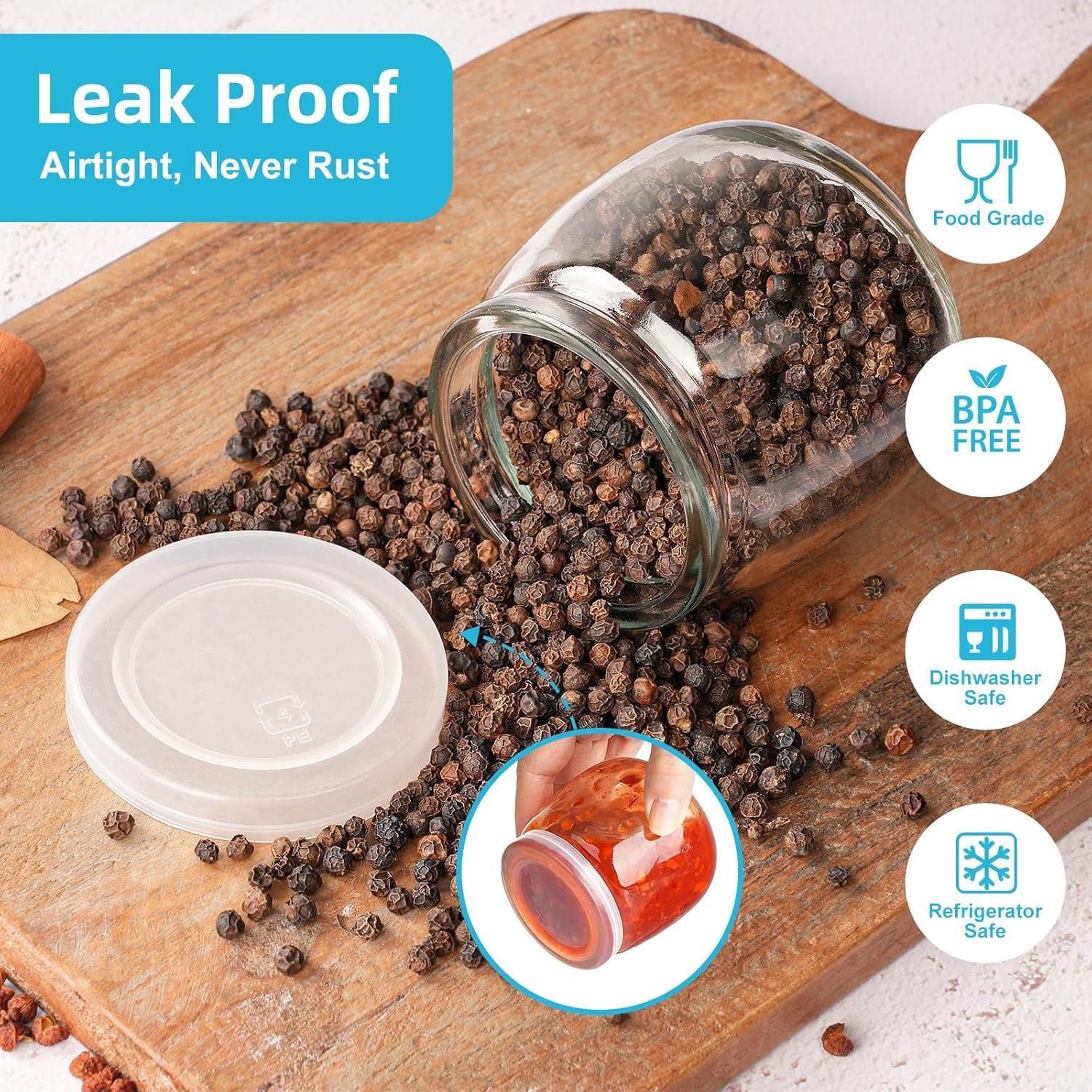 40 Pack Syntic 7oz Thick Candle Jars for Making Candles, Empty Container with with Cork Lids, PE Lids for Gift Favors, Party decorate Clear