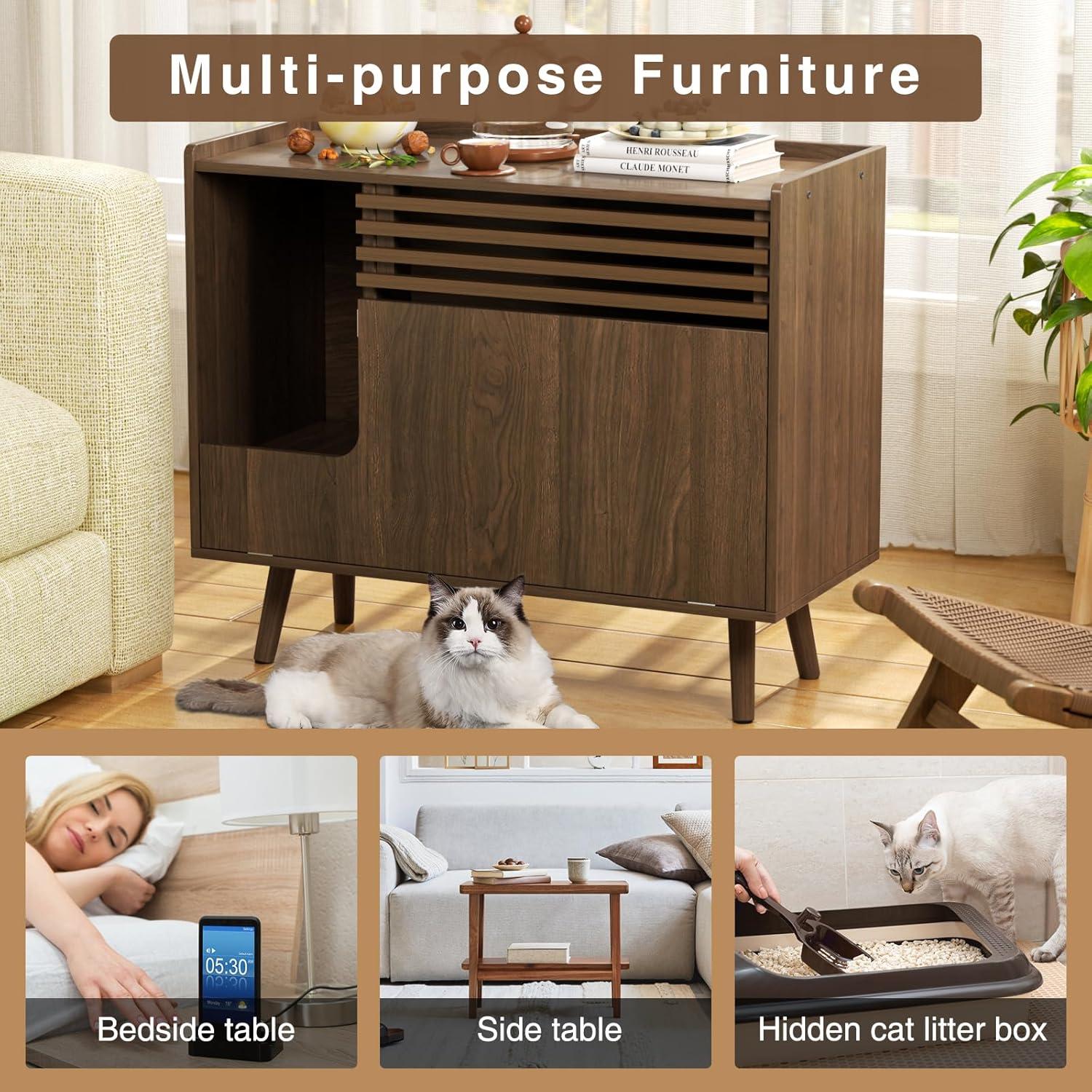 Archie & Oscar™ Cat Litter Box Enclosure With Cat Scratch Pad