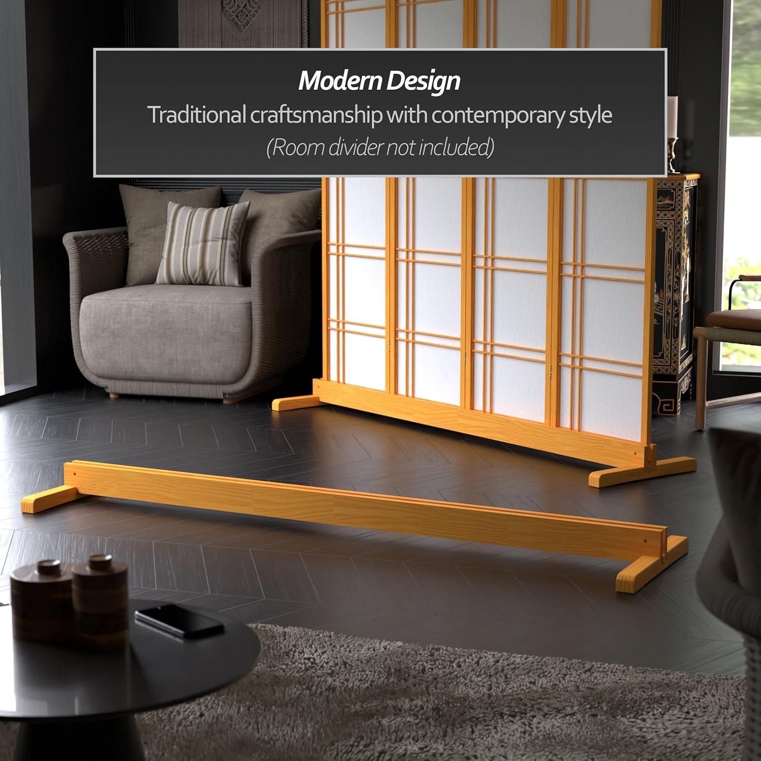 Room Divider Stand Honey 4 Panel