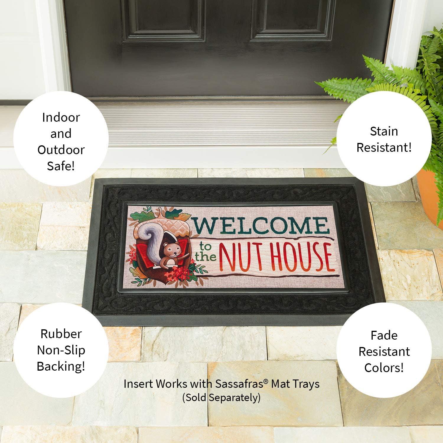 Trinx Middlesbrough Welcome To The Nut House Sassafras Indoor Door Mat