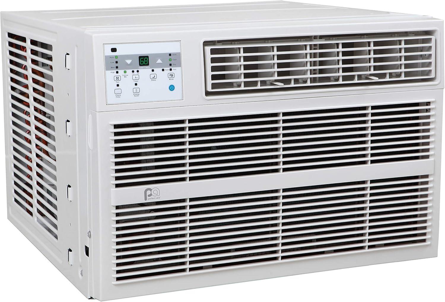 Perfect Aire 12000 BTU Window Air Conditioner for 550 Square Feet with Heater and Remote Included