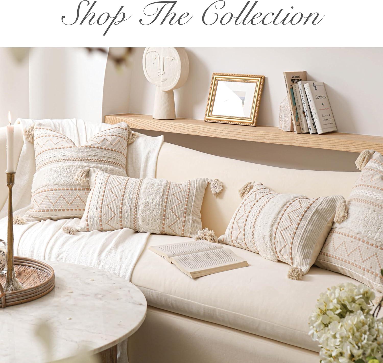 POFIMP 14X36 Rectangle Bohemian Style Pillow Cover For Sofa Living Room Decoration (1 Pack)