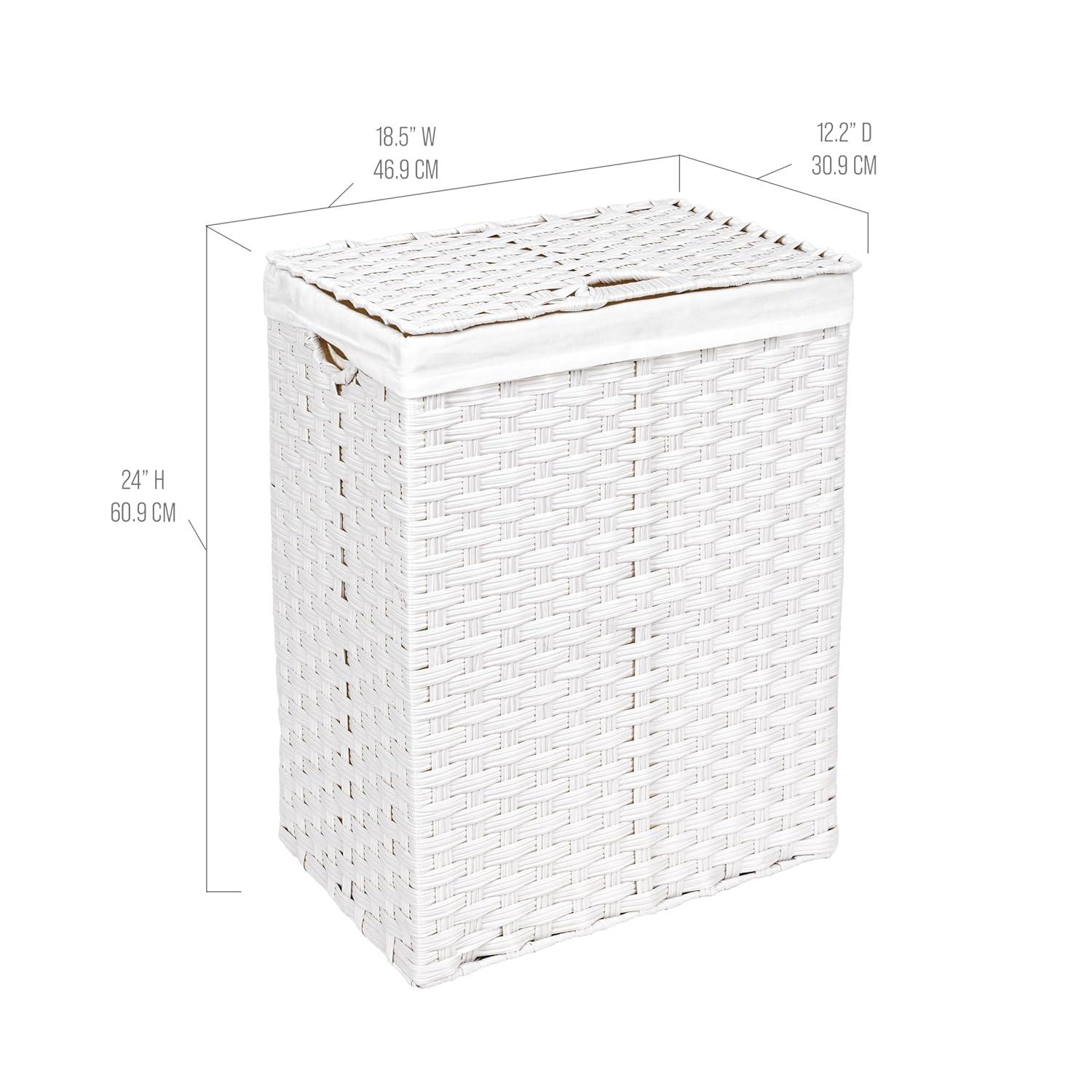 Handwoven Rectangle Laundry Hamper