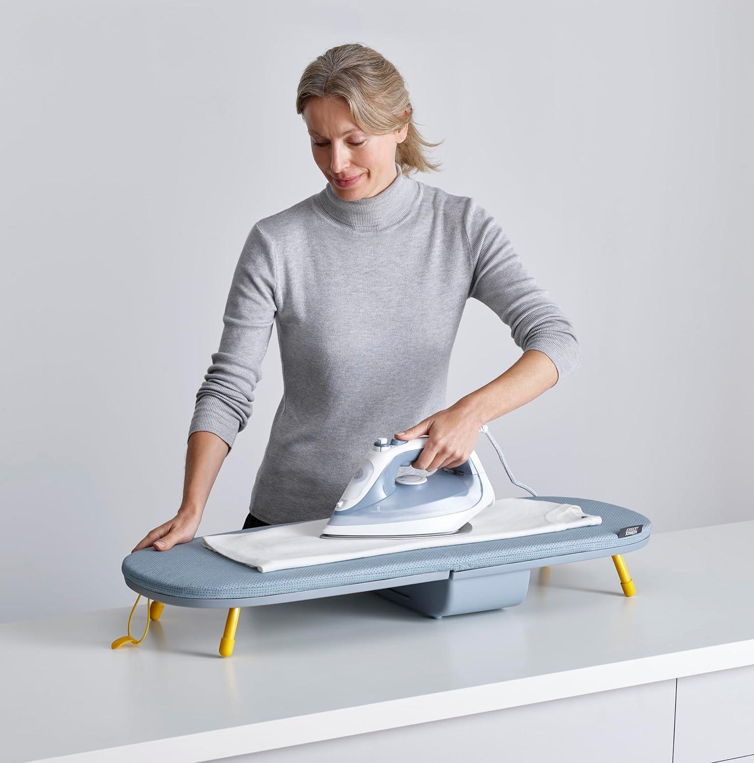 Joseph Joseph Pocket Tabletop Ironing Board with Iron Storage and Hanging Hook