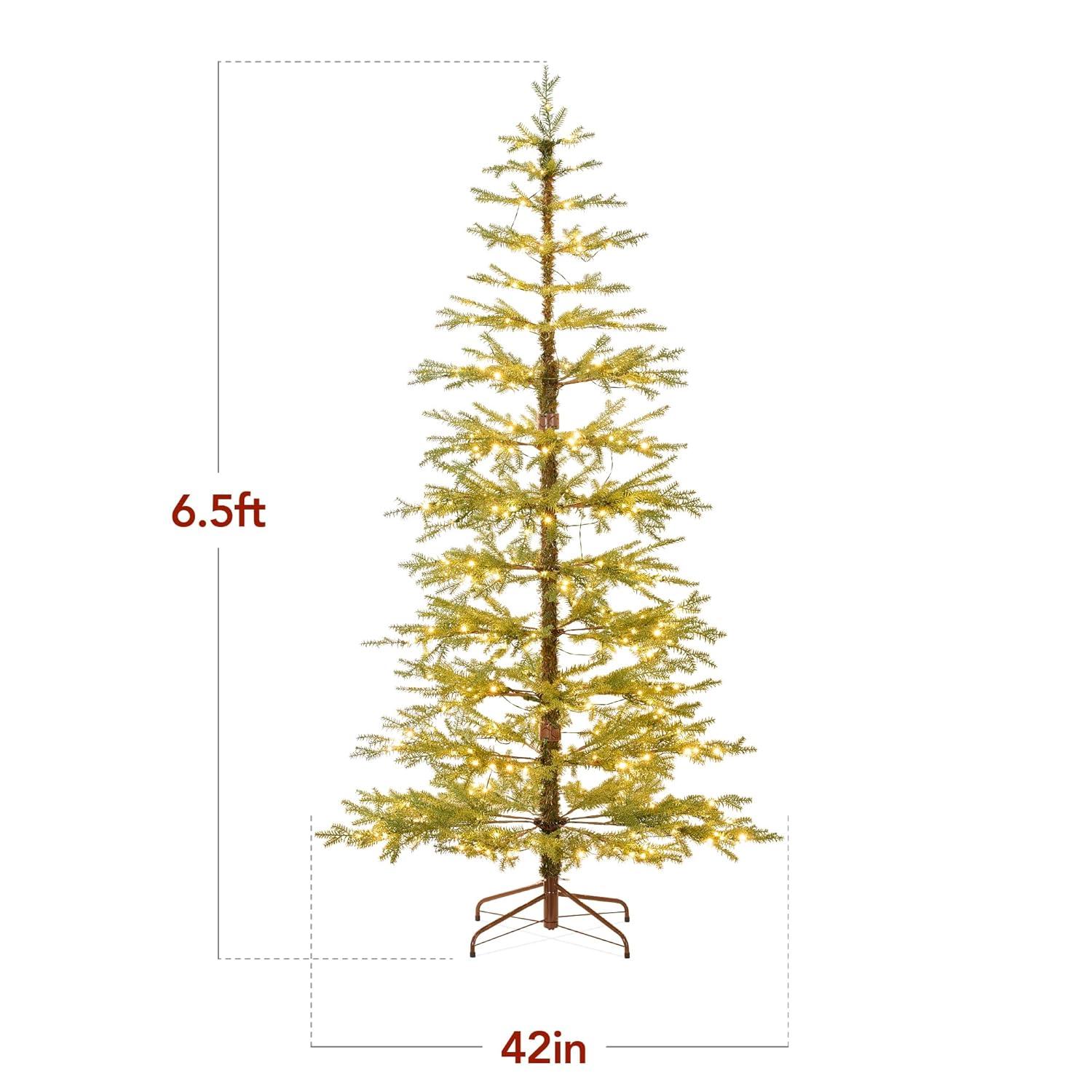 Best Choice Products 6ft Pre-Lit Sparse Christmas Tree w/ 200 2-in-1 LED Lights, Cordless Connection, Metal Stand