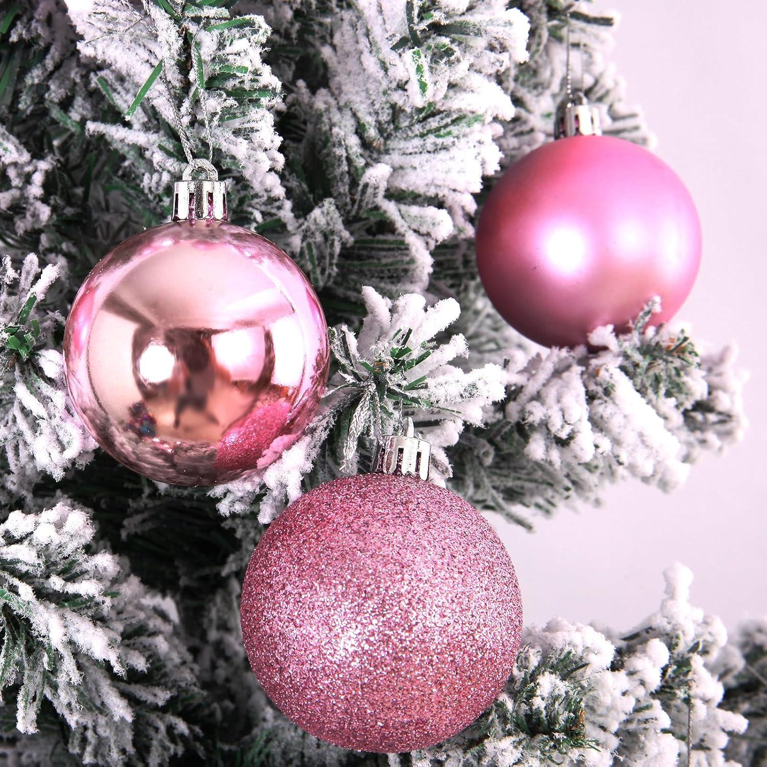 Fuebueo 24Pcs Christmas Balls Ornaments Shatterproof Hanging Ball for Holiday Wedding Party