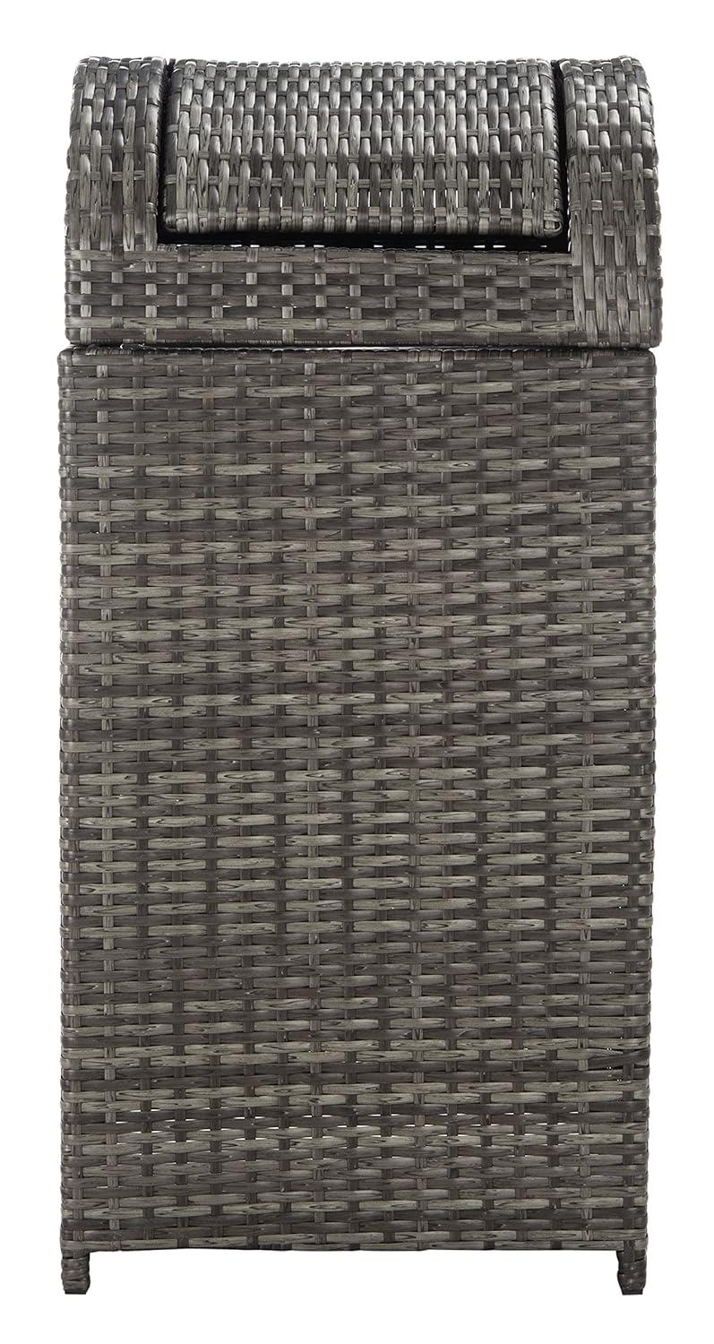 Serapis Outdoor Trash Can - Grey Brown - Safavieh