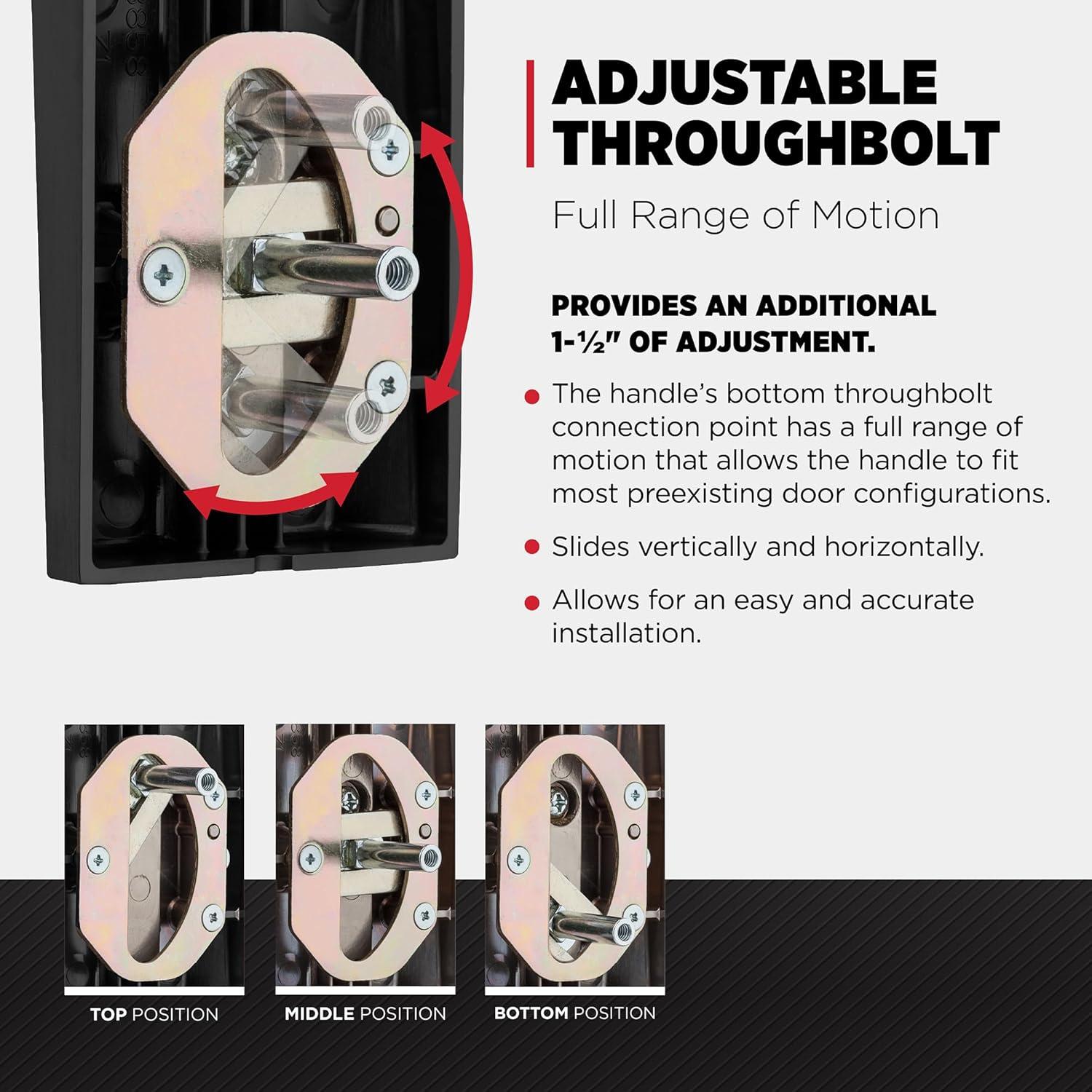 Prava Matte Black Single Cylinder Handleset w/ Prava Handle featuring SmartKey Security