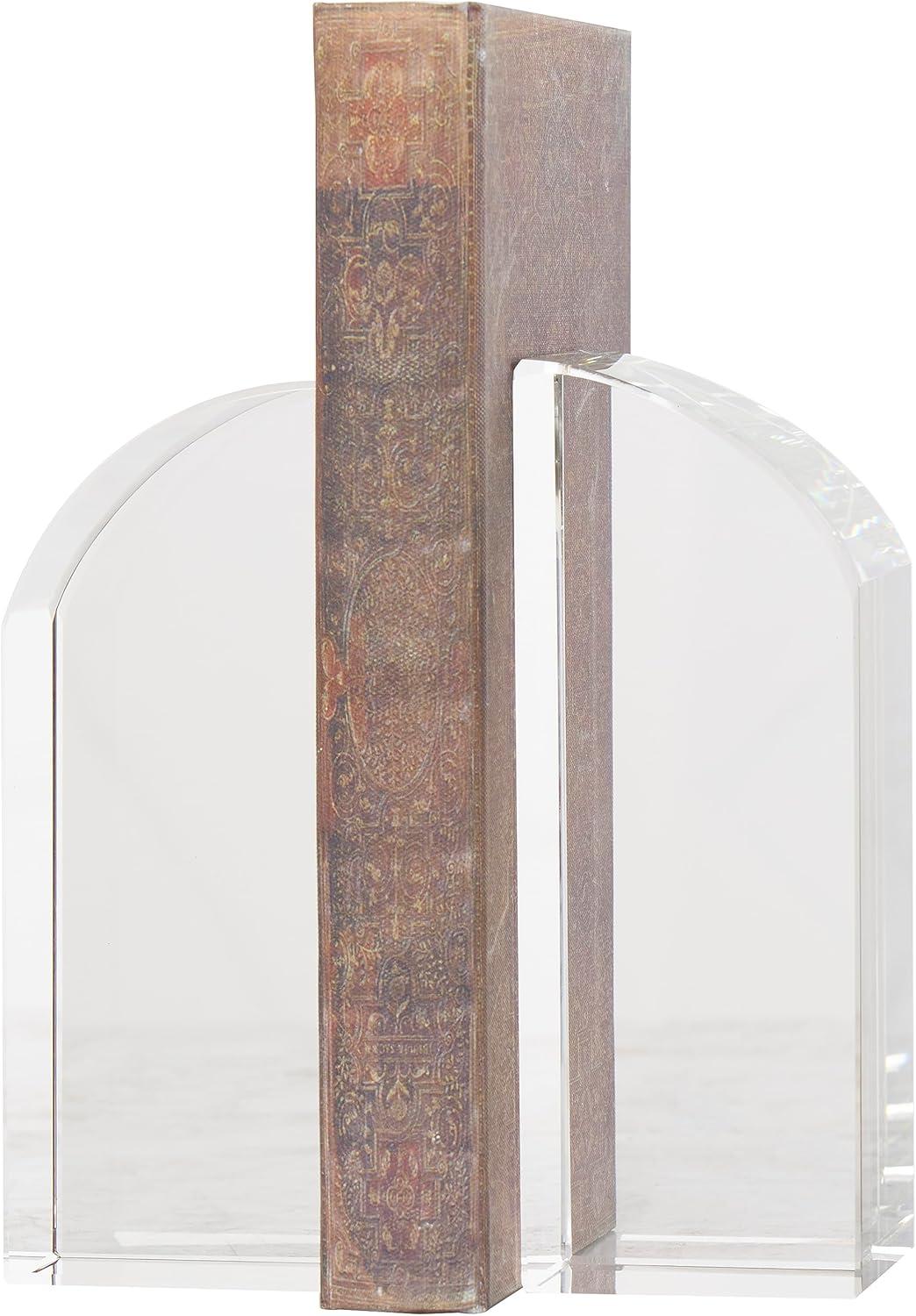 Sandrine Glass Arched Non-Skid Bookends