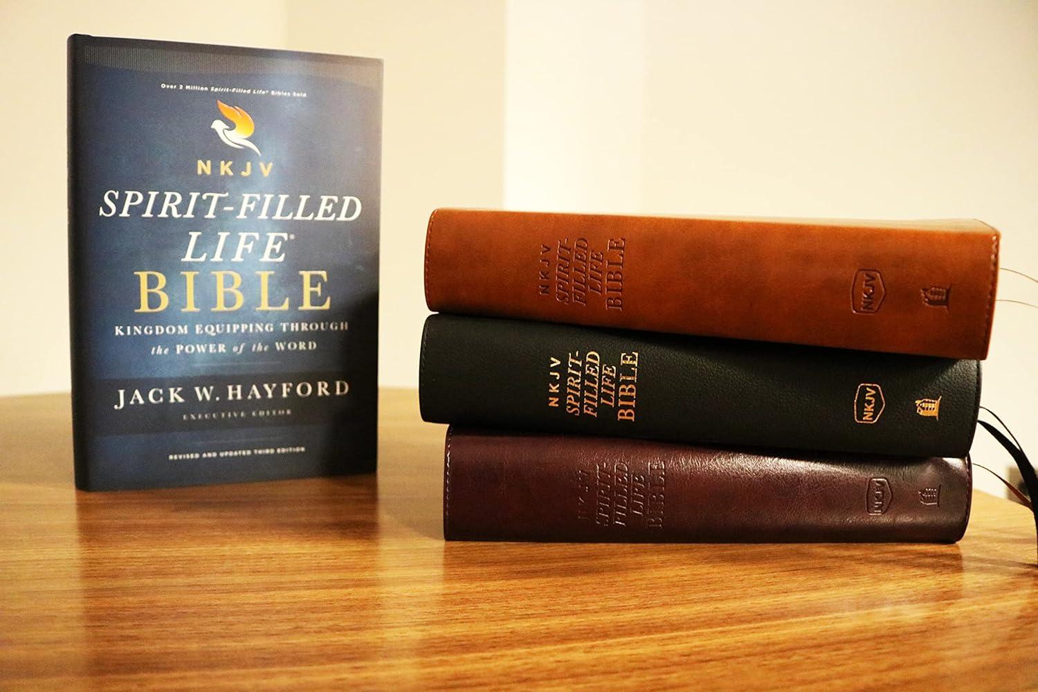 The Spirit-Filled Life Bible - 3rd Edition by  Thomas Nelson (Leather Bound)