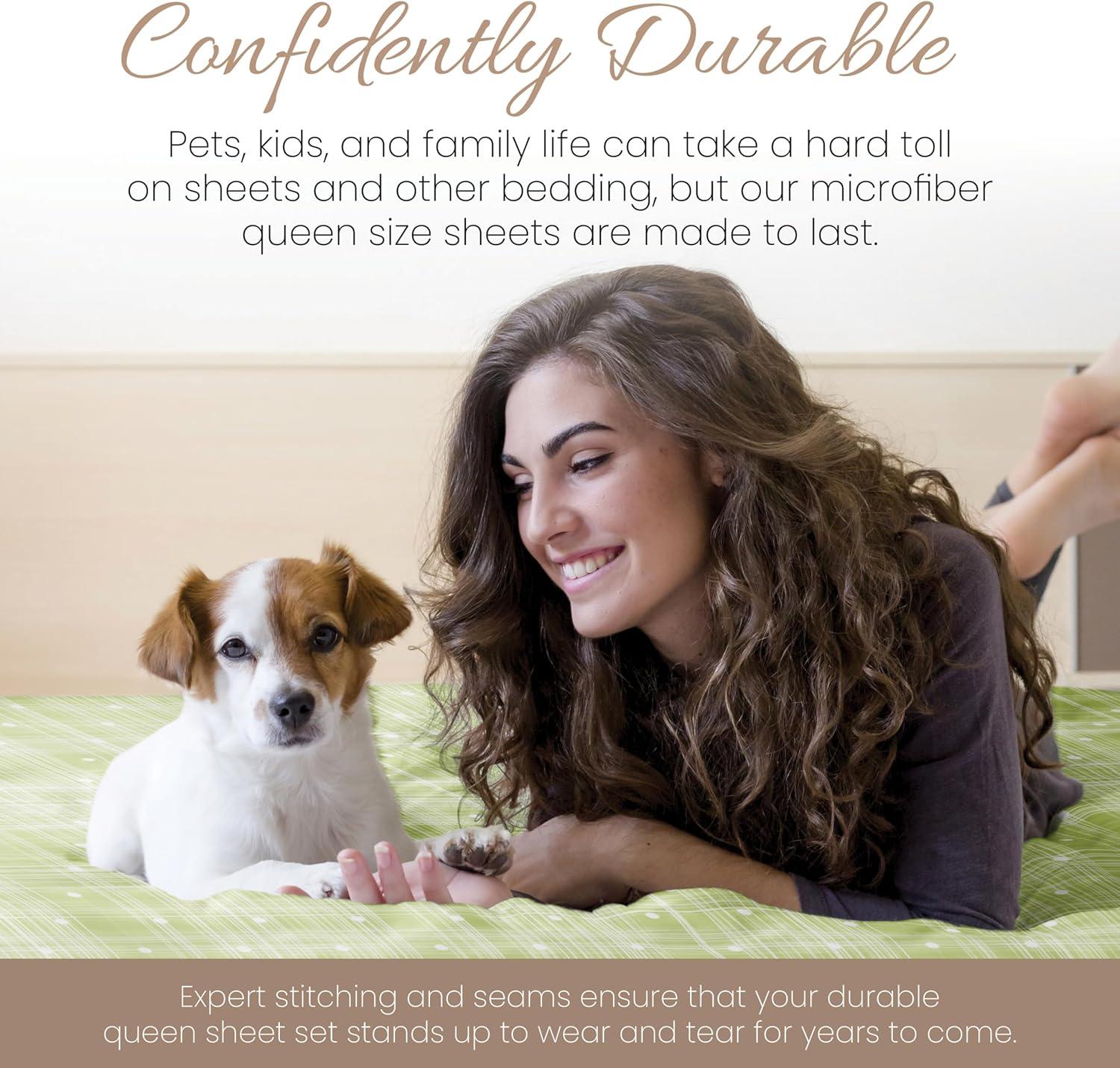 Becky Cameron™ Polka Dot Pattern Microfiber Sheet Set