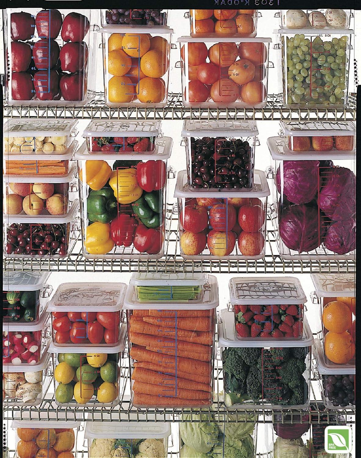 SpaceSaver Square Containers, 22 qt, 10 1/2 x 11.3 x 14.4 in, Clear