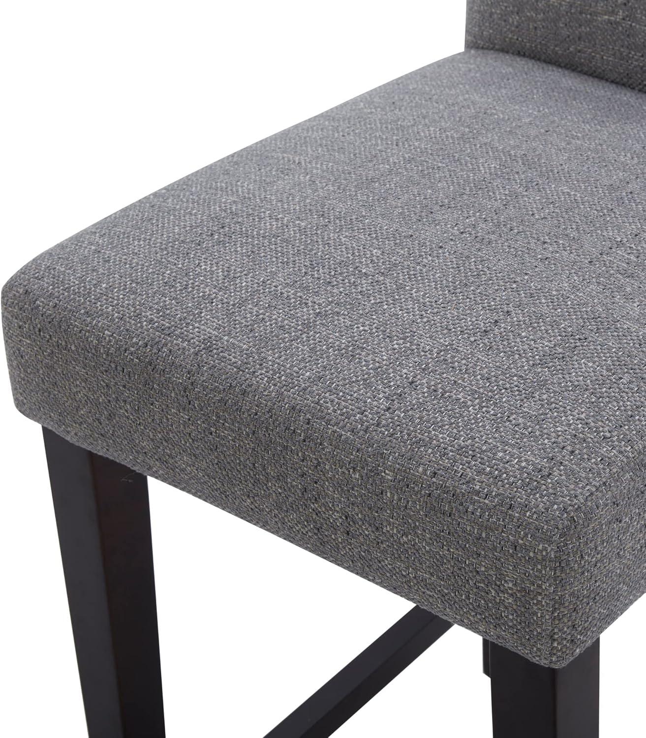 CHITA 25 inch Bar Stools Set of 2, Fabric in Fog Grey