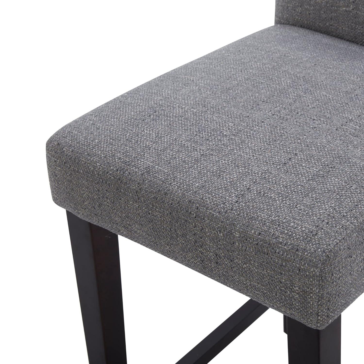 CHITA 25 inch Bar Stools Set of 2, Fabric in Fog Grey