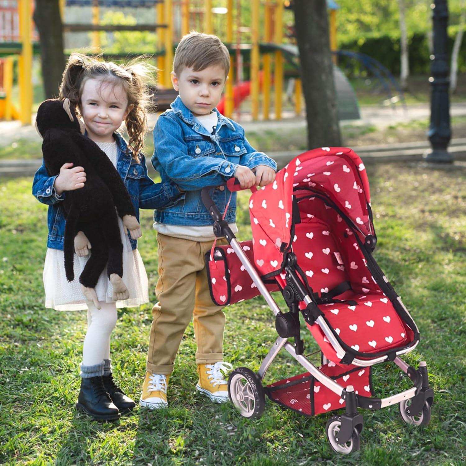 The New York Doll Collection Convertible Combo Baby Doll Stroller