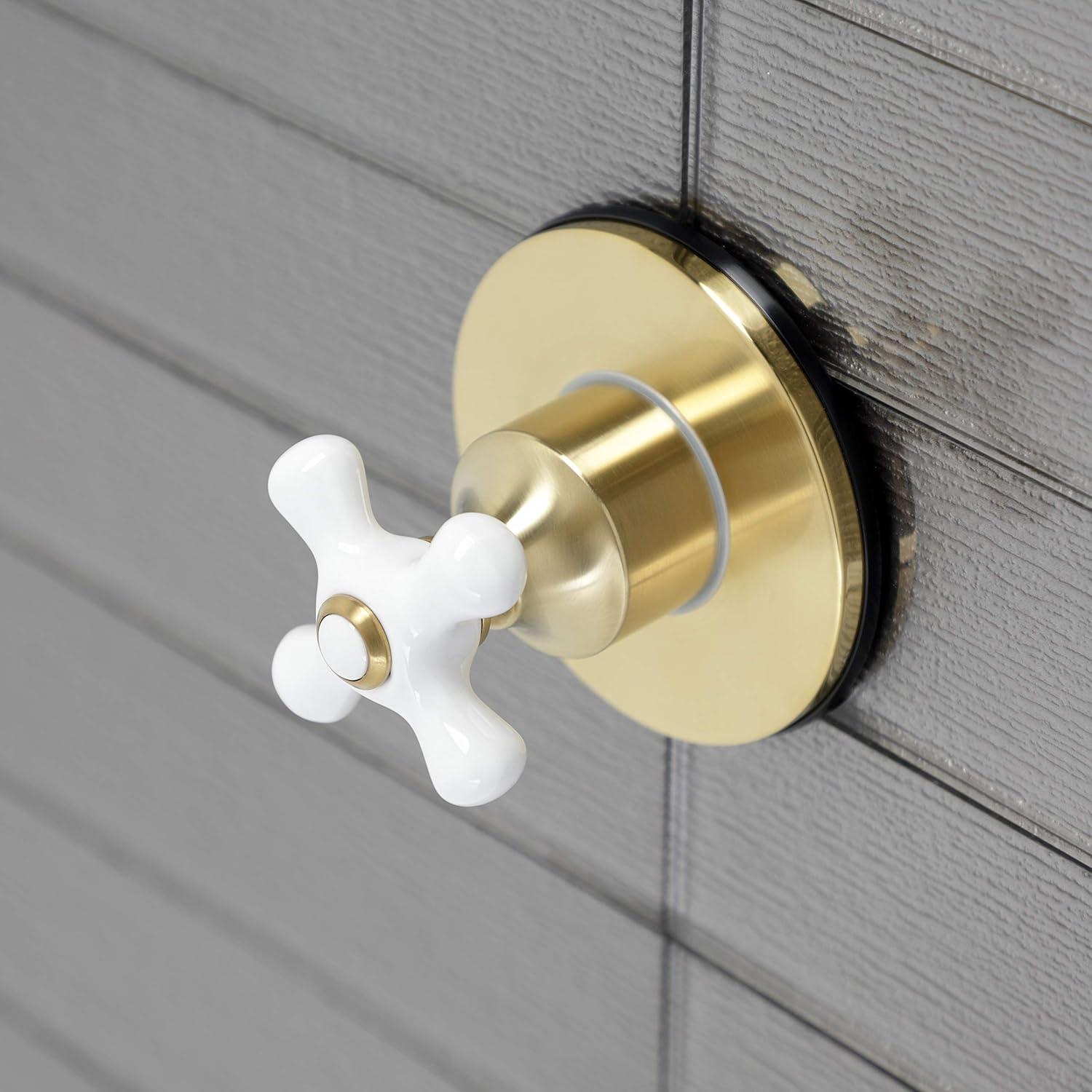 Kingston Brass Single-Handle Wall Mount Three-Way Diverter Valve with Trim Kit