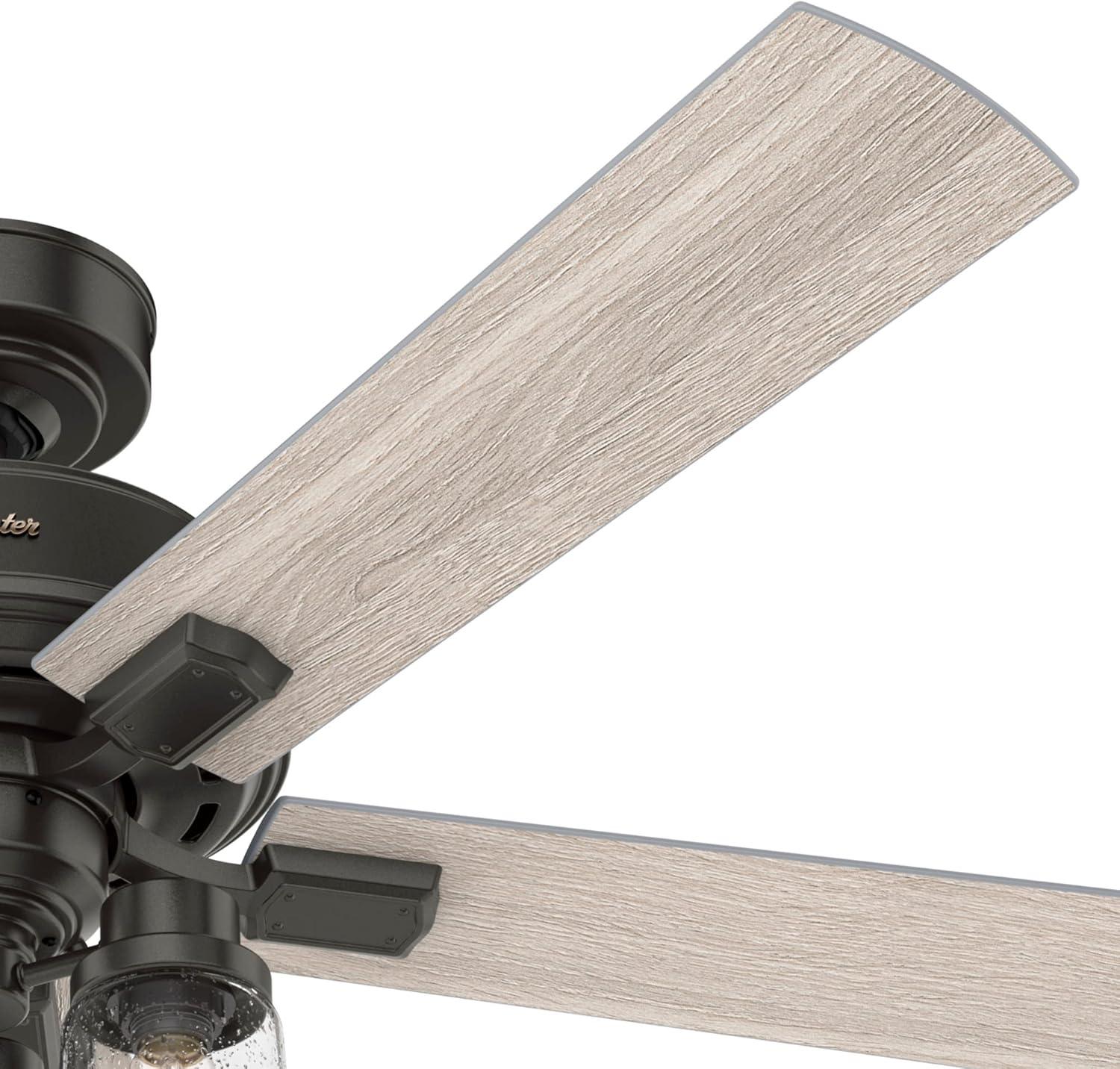 52" Hartland 5 - Blade Standard Ceiling Fan with Pull Chain and Light Kit Included