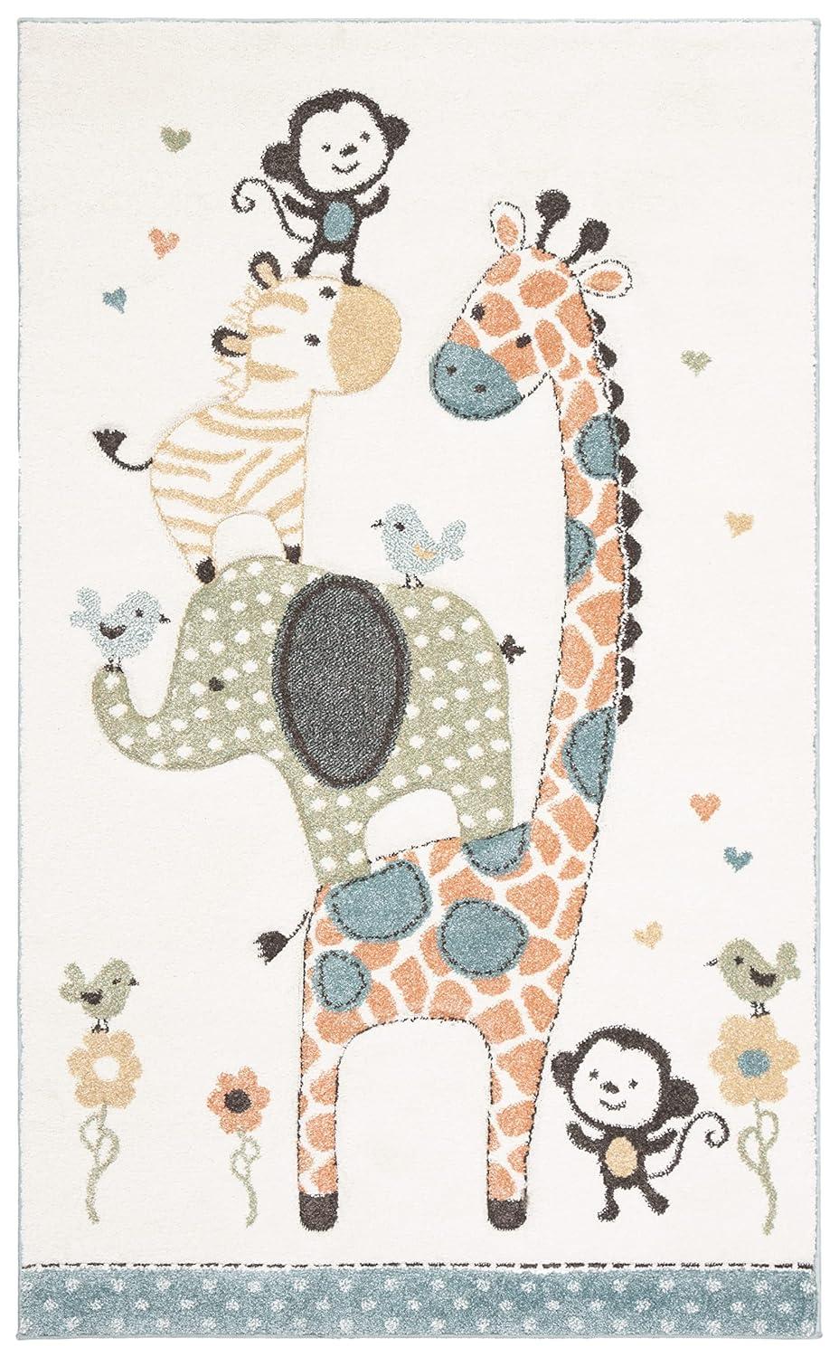 Carousel Kids  CRK120 Loomed Indoor Area Rug - Ivory - 2'x3' - Safavieh
