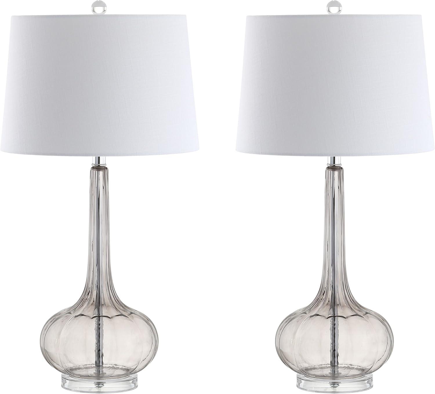 28.5" (Set of 2) Bette Glass Teardrop Table Lamp (Includes LED Light Bulb) - JONATHAN Y