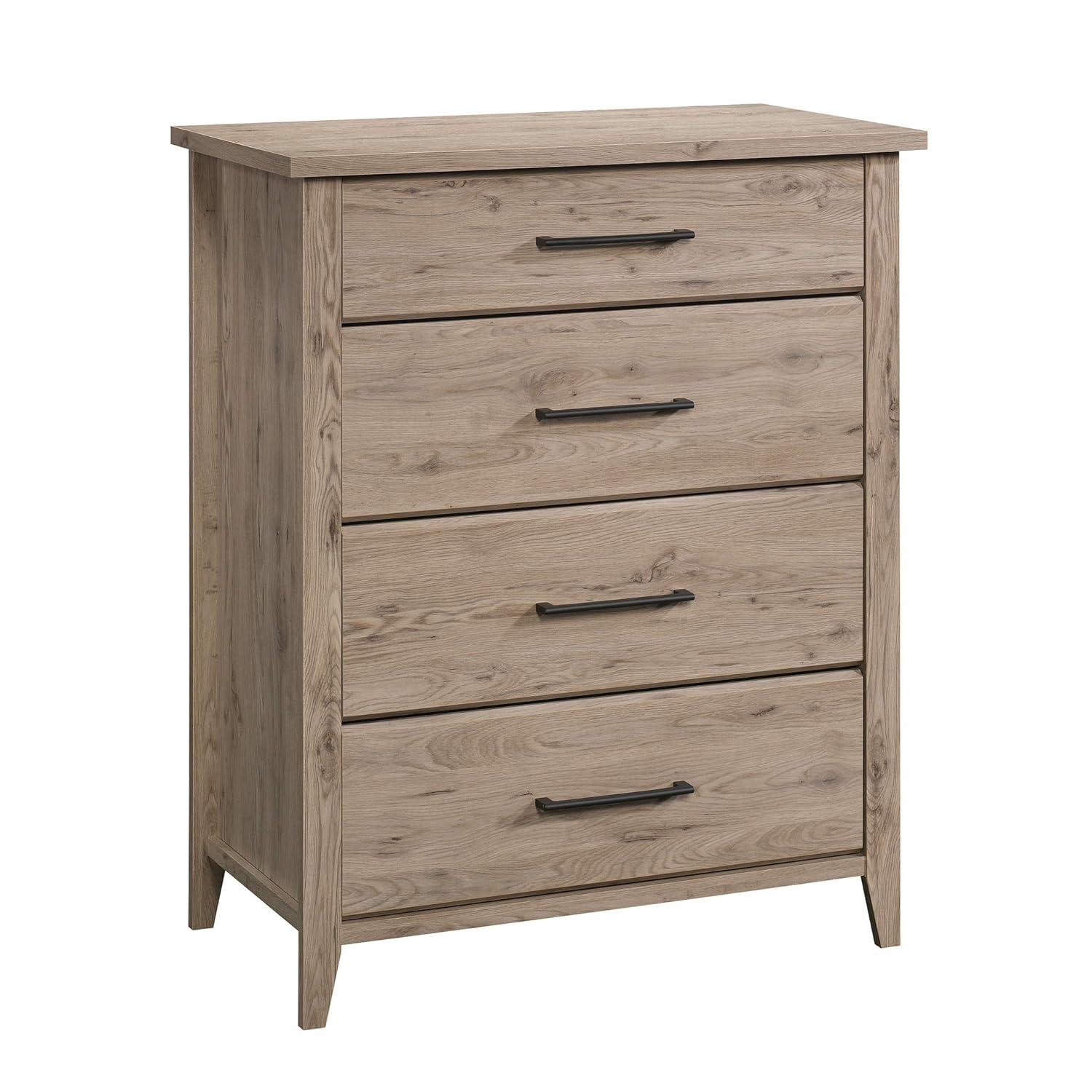 Summit Station Chest Beige - Sauder: 4-Drawer Storage, Mid-Century Modern Design, MDF Construction