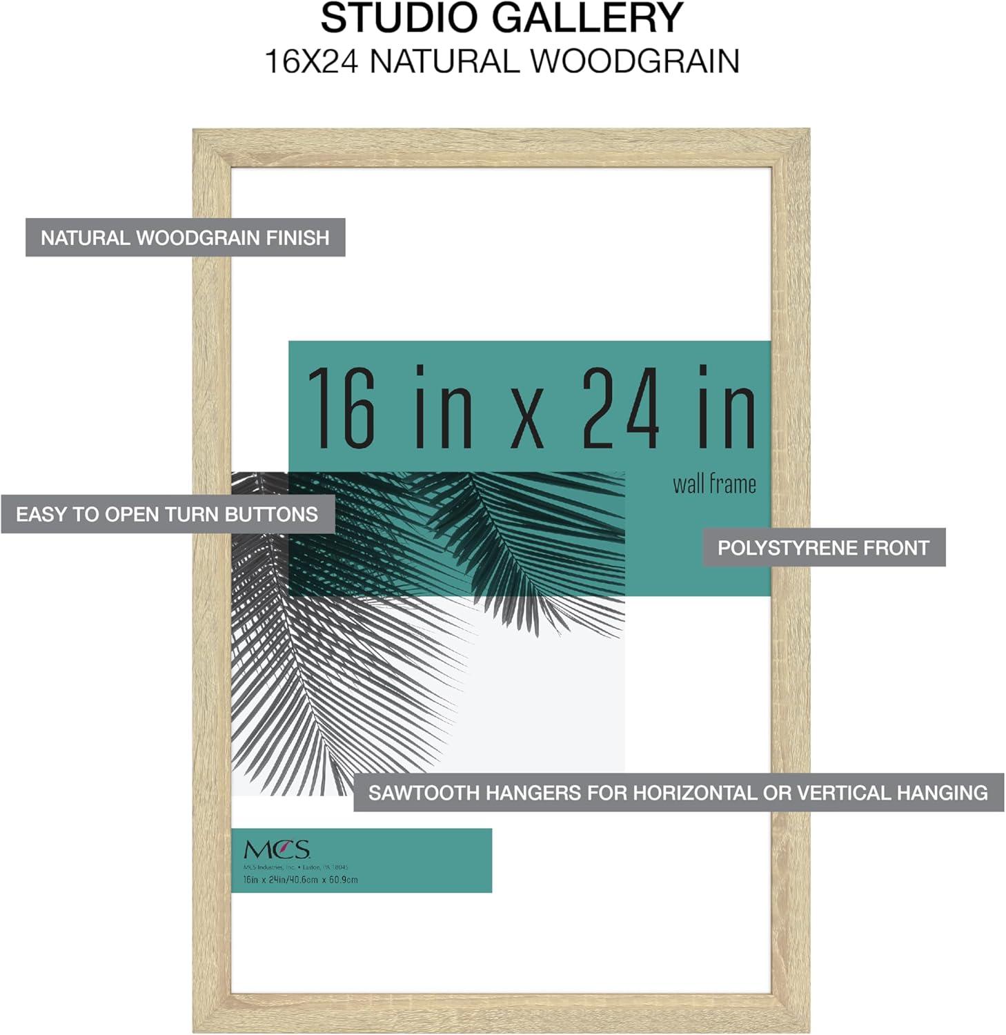 Natural Woodgrain 16x24 Rectangular Wall Frame