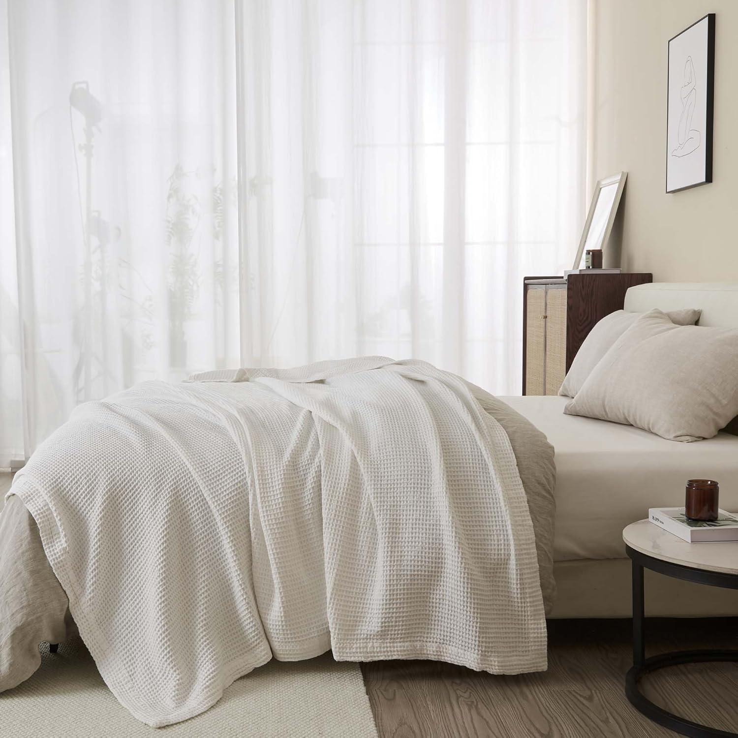 100% Cotton Waffle Weave Blanket