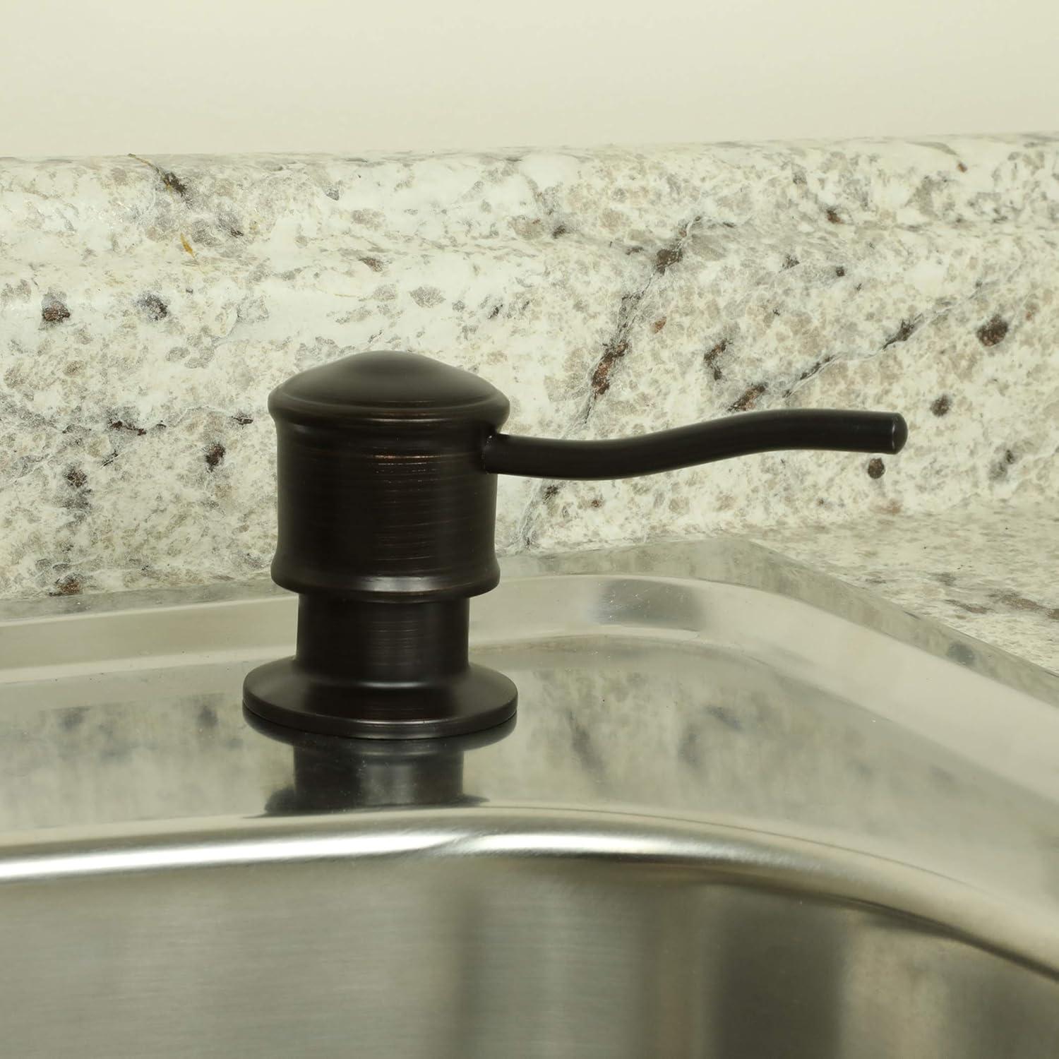 Oil Rubbed Bronze Curved Nozzle Soap Dispenser with Hose