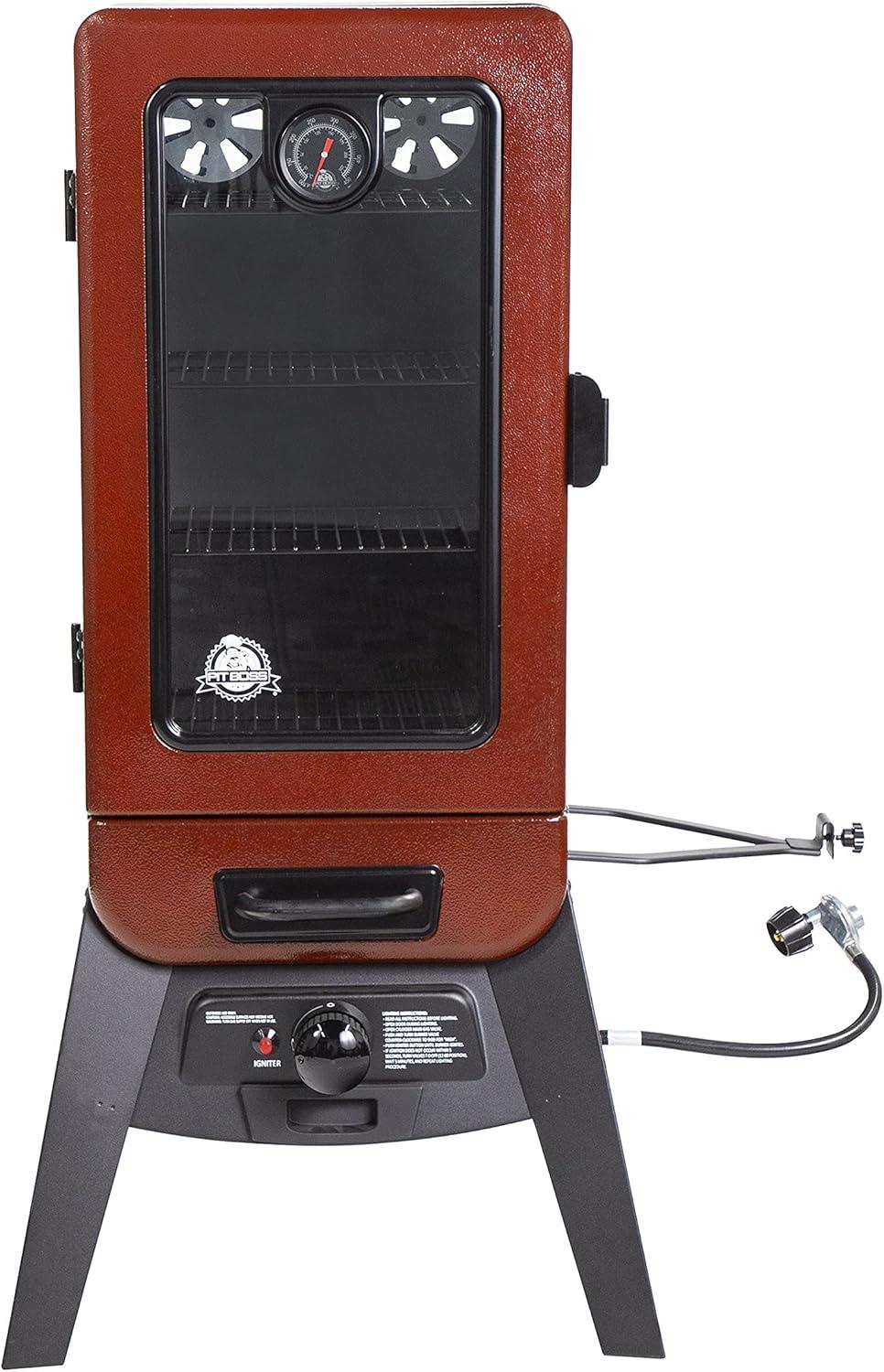Pit Boss 3-Series Gas Smoker in Red Hammertone - PBV3G1