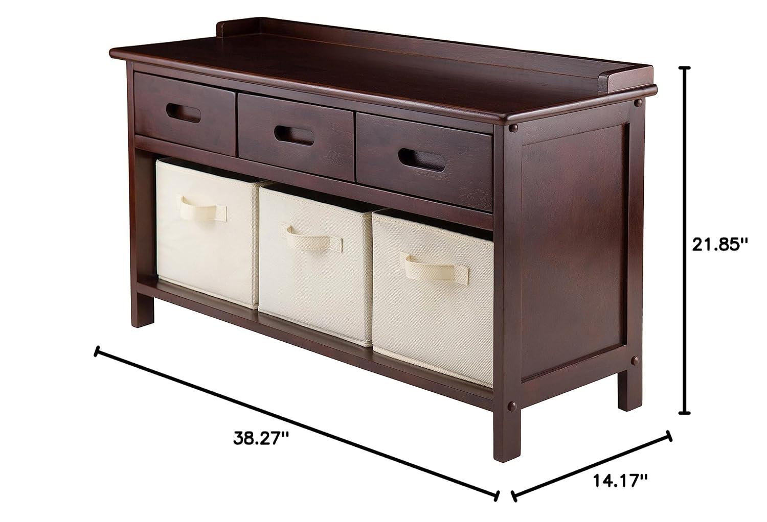Winsome Fabric Storage Bench