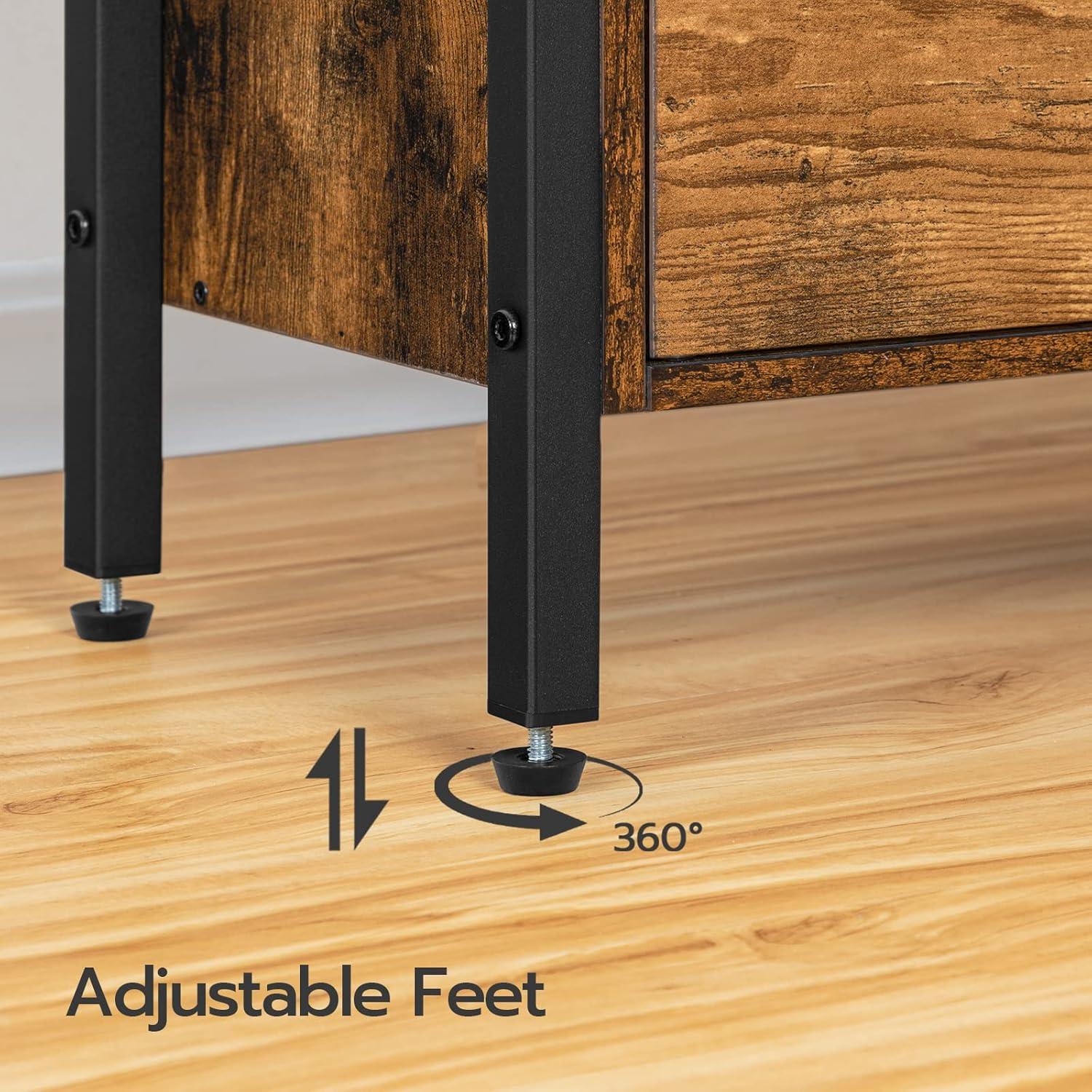 HOOBRO 4-tier Bookshelf with Doors and Storage Shelves & Reviews | Wayfair