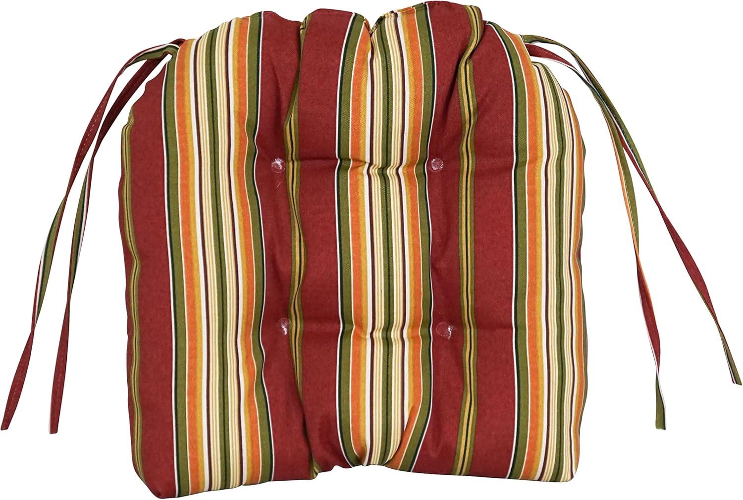 Blazing Needles, 16-inch Spun Polyester Patterned Outdoor U-shaped Tufted Chair Cushions (Set of 6)