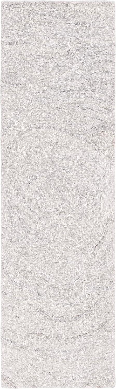 SAFAVIEH Abstract Kebo Distrssed Runner Rug, Light Grey/Beige, 2'3" x 8'