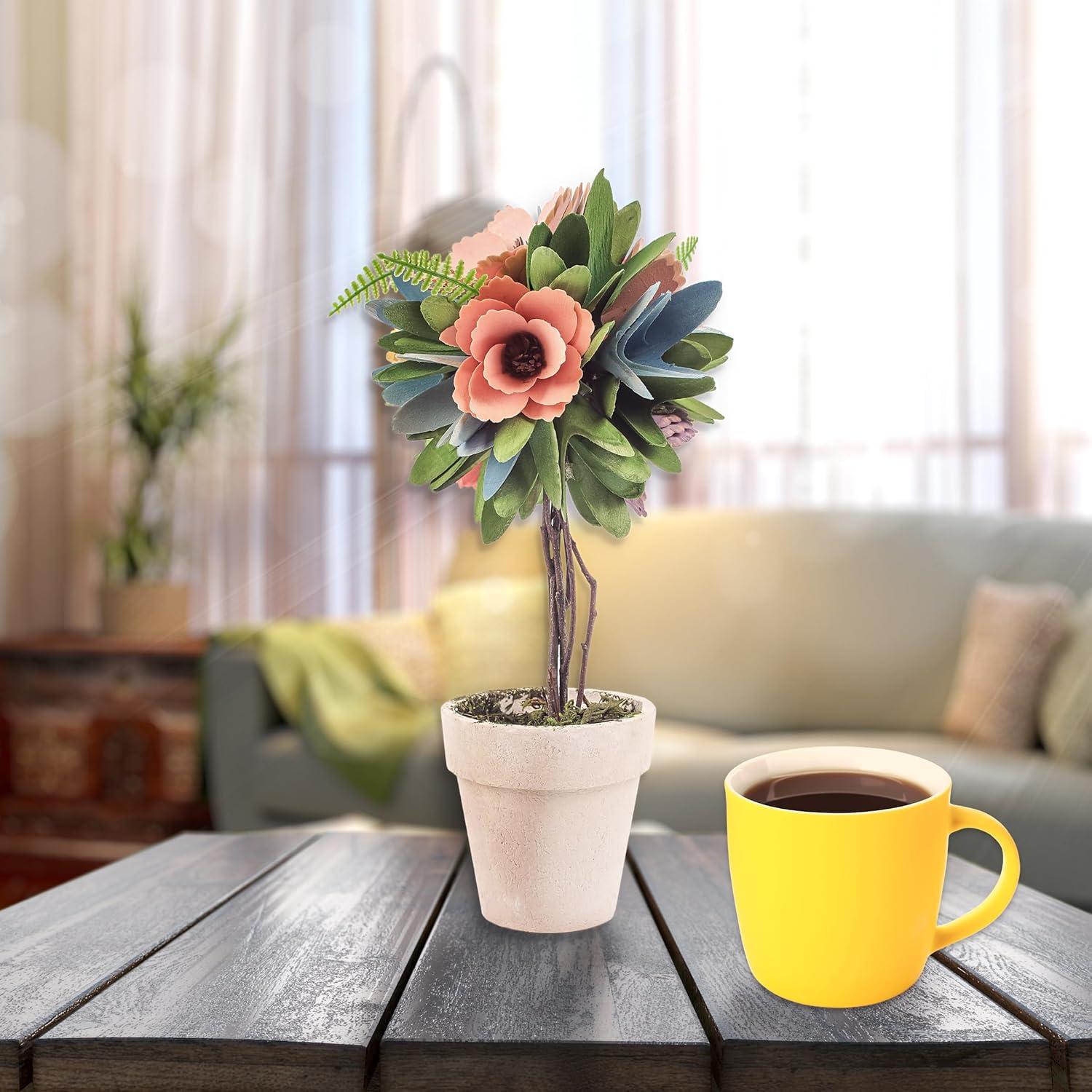 12" Artificial Spring Multicolor Floral Topiary - National Tree Company