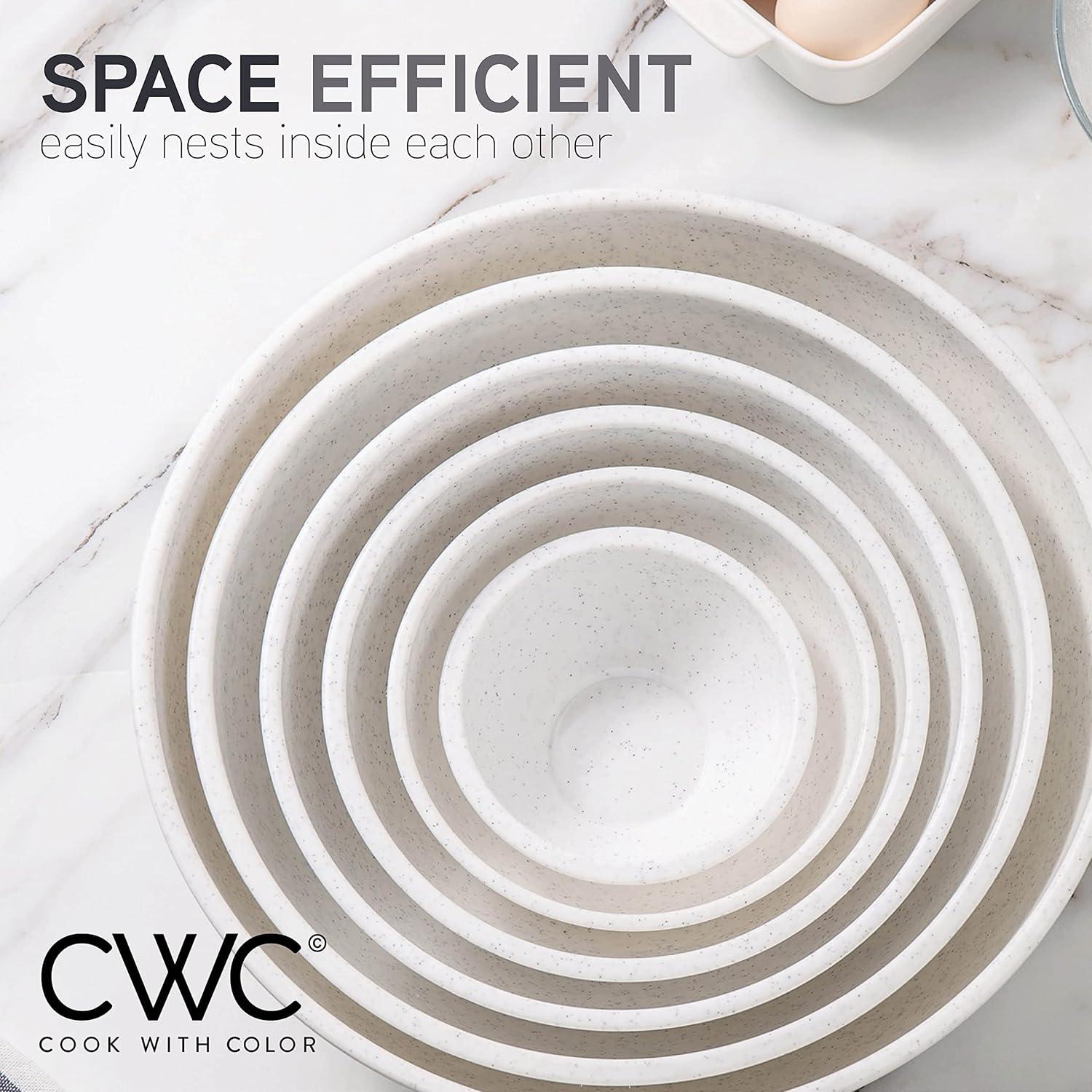 WRIWON 12 Piece Nesting Bowls Set includes 6 Prep Bowls and 6 Lids